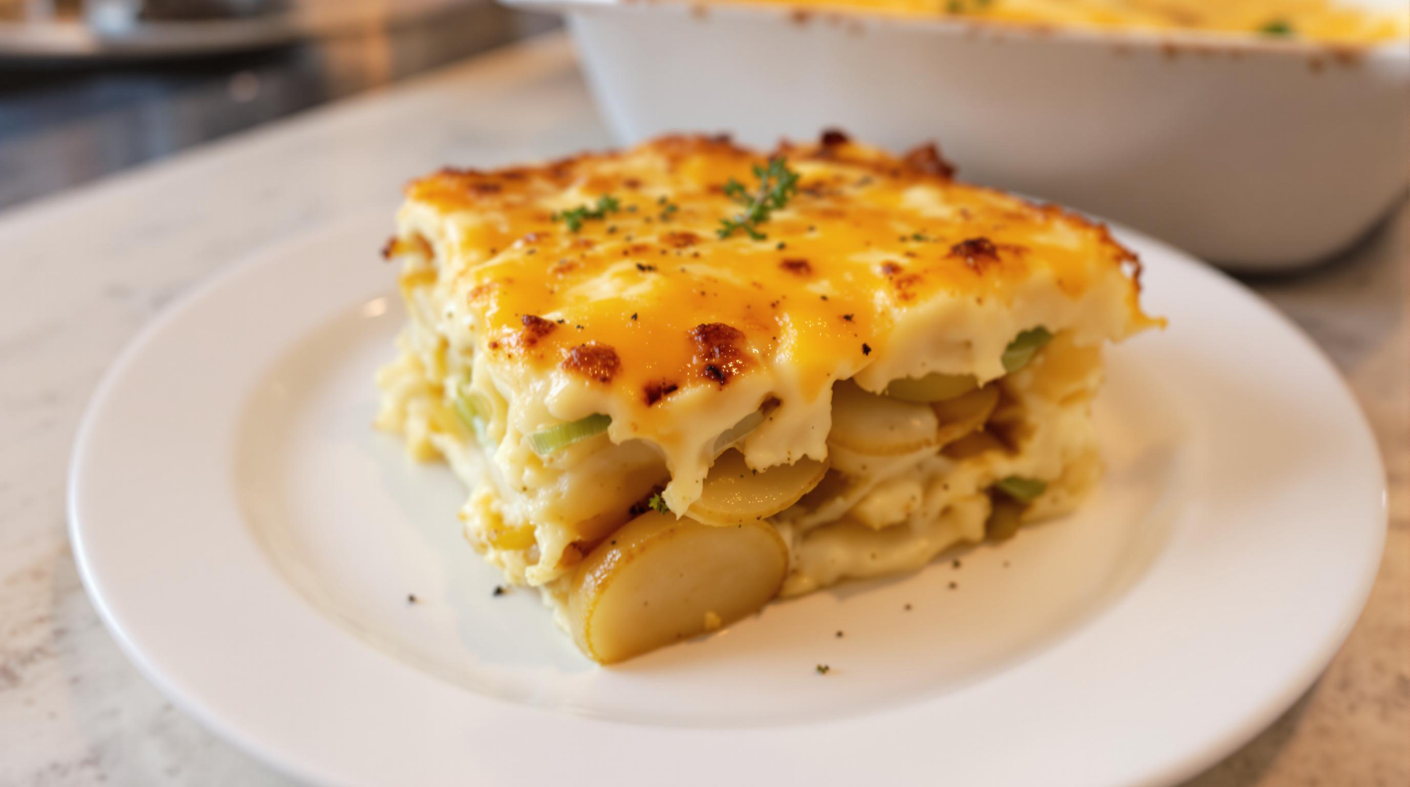 Cheesy Leek and Potato Bake
