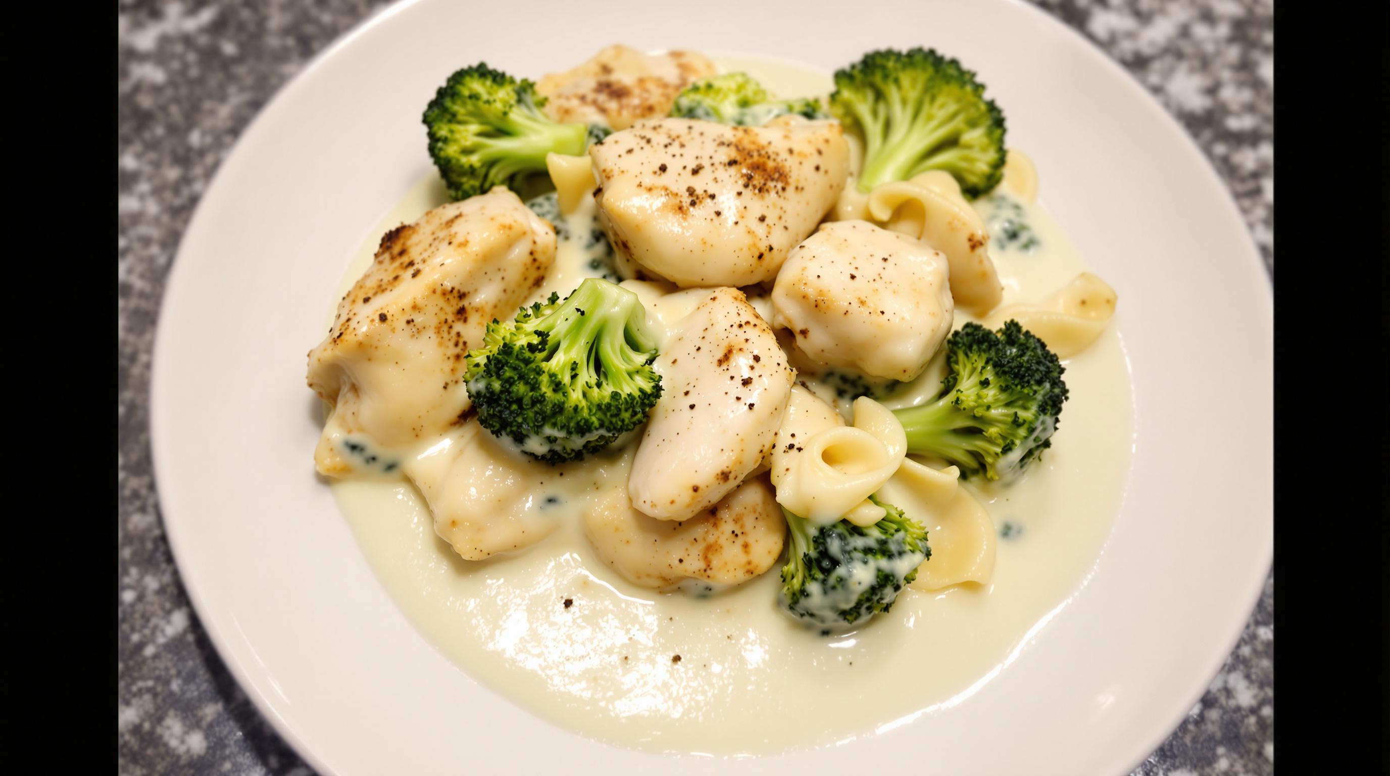 Chicken Alfredo Broccoli Bake