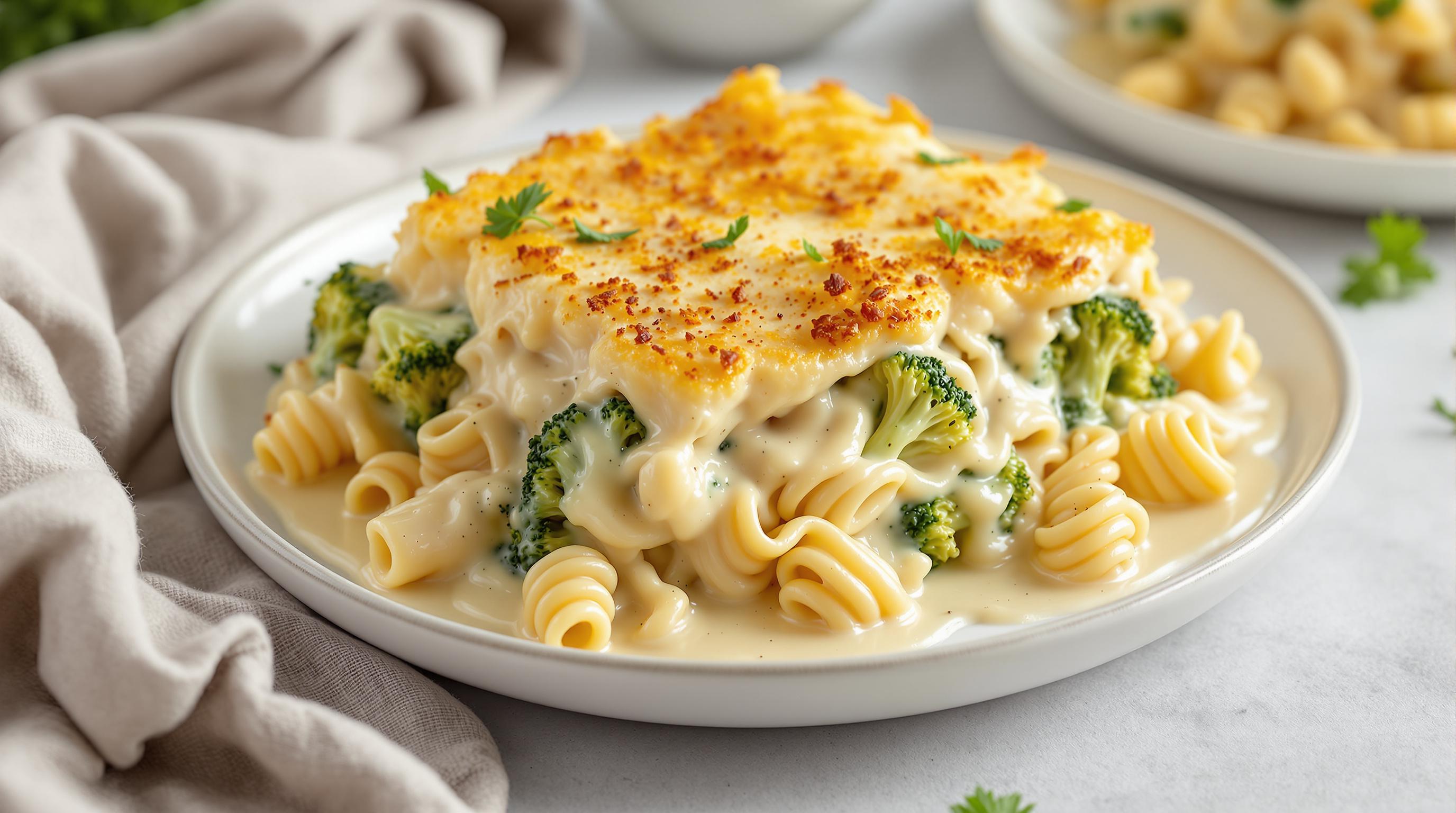 Chicken Alfredo Broccoli Bake