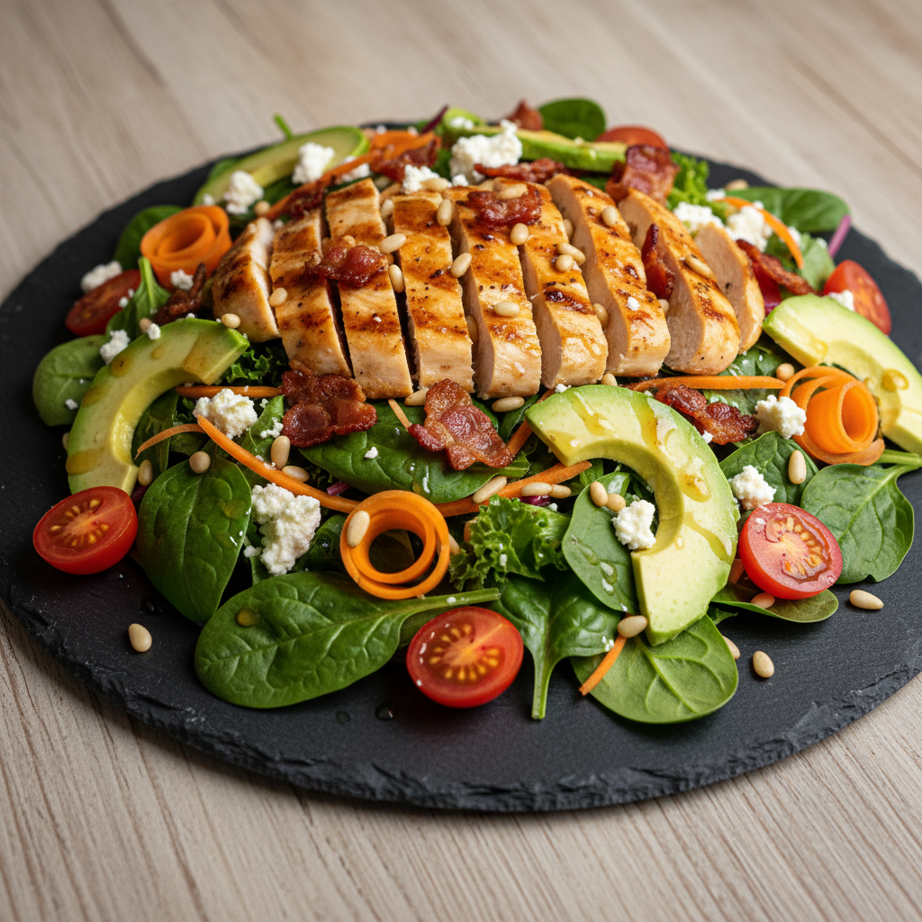 Chicken, Bacon & Avocado Power Salad
