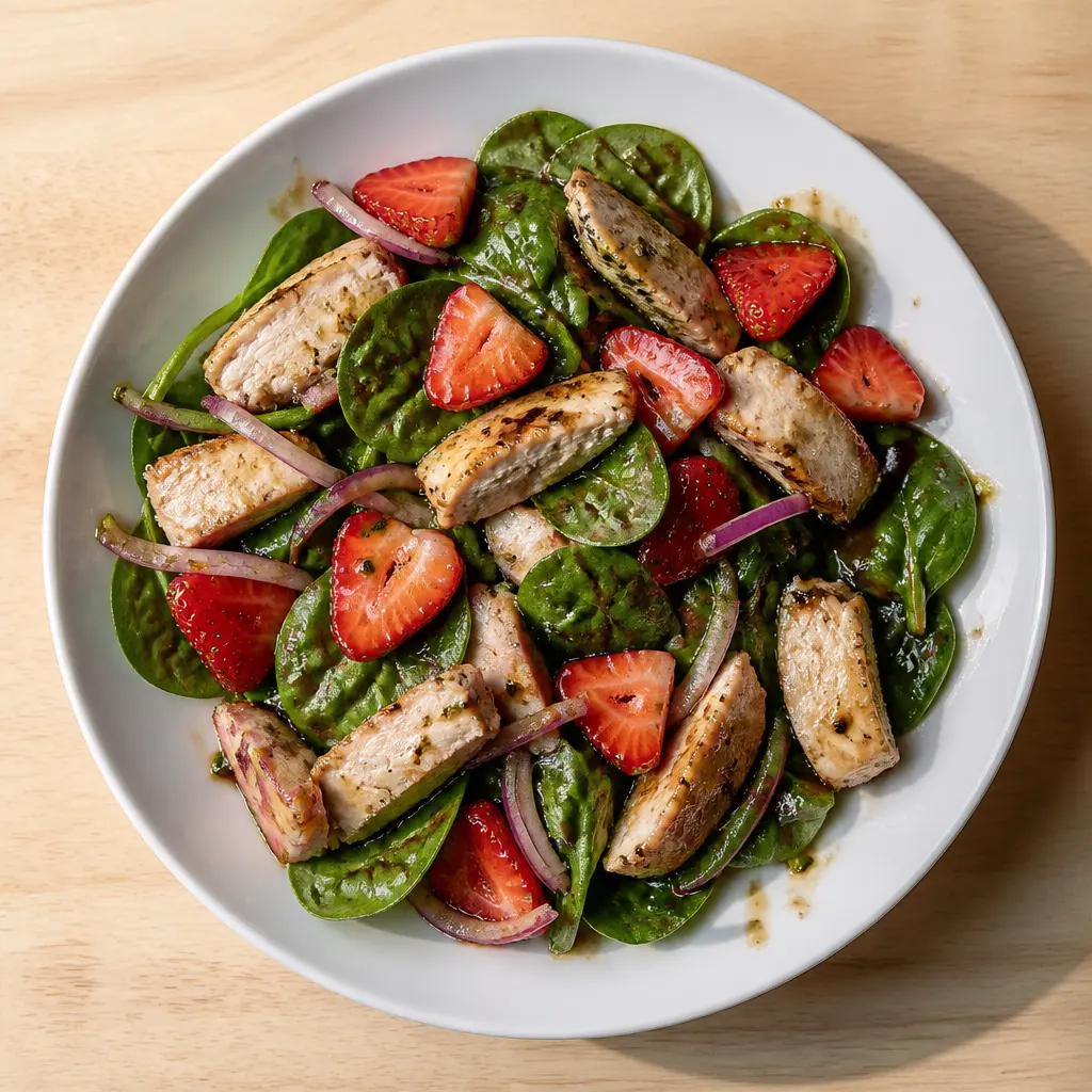 Chicken, Spinach, and Strawberry Salad