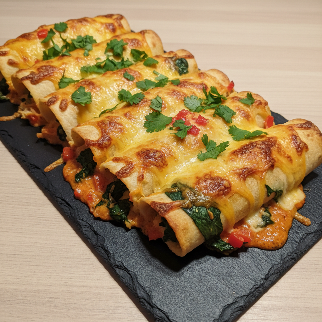 Chicken and Spinach Enchiladas
