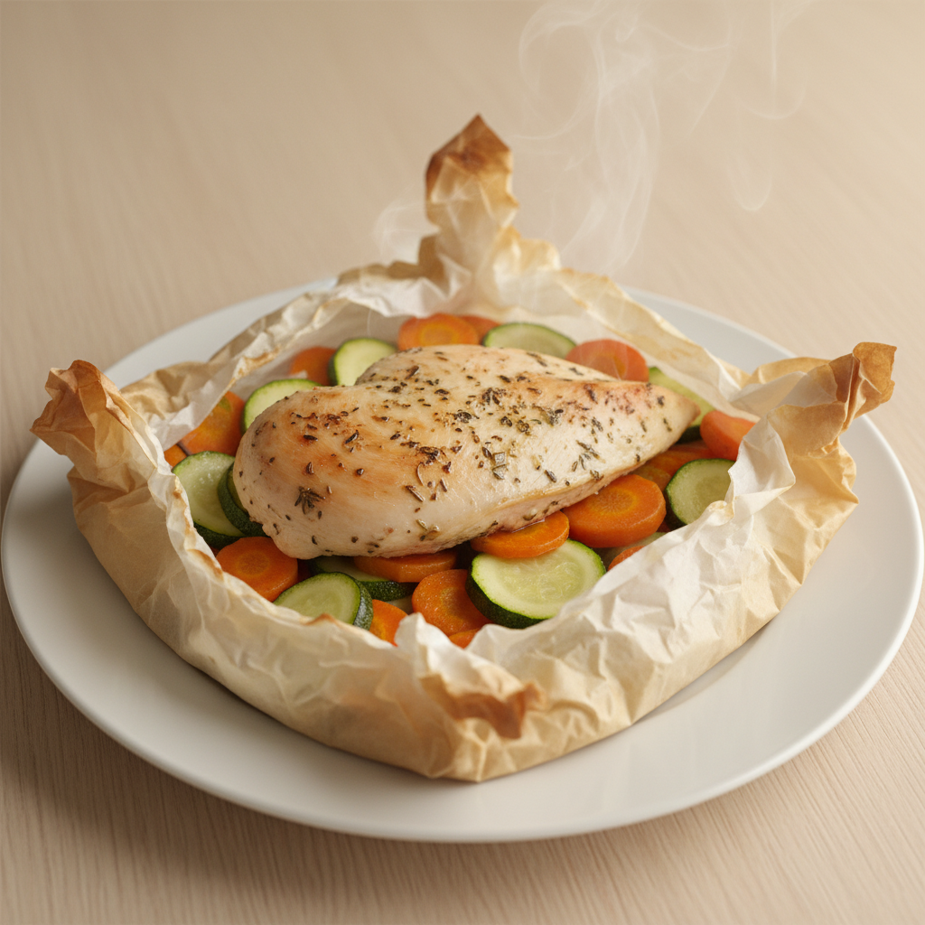 Chicken and Vegetable Parcel