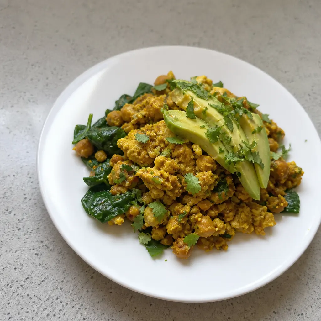 Chickpea Scramble Breakfast Bowl