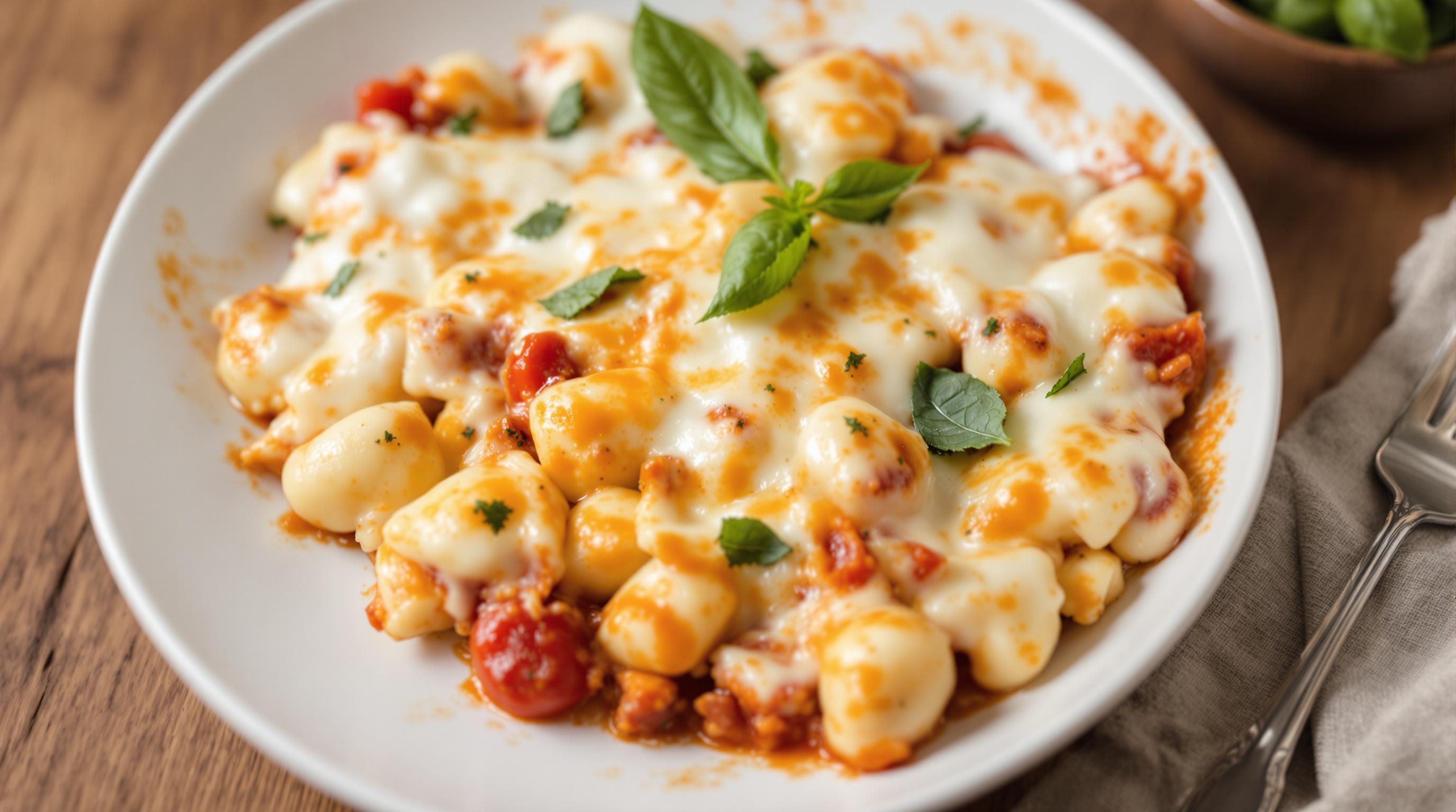 Chorizo and Mozzarella Gnocchi Bake