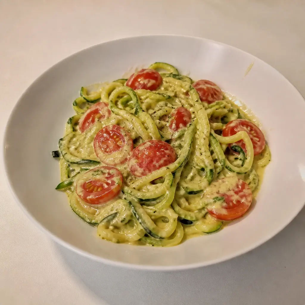 Courgette Pasta in Lemon Cream Sauce