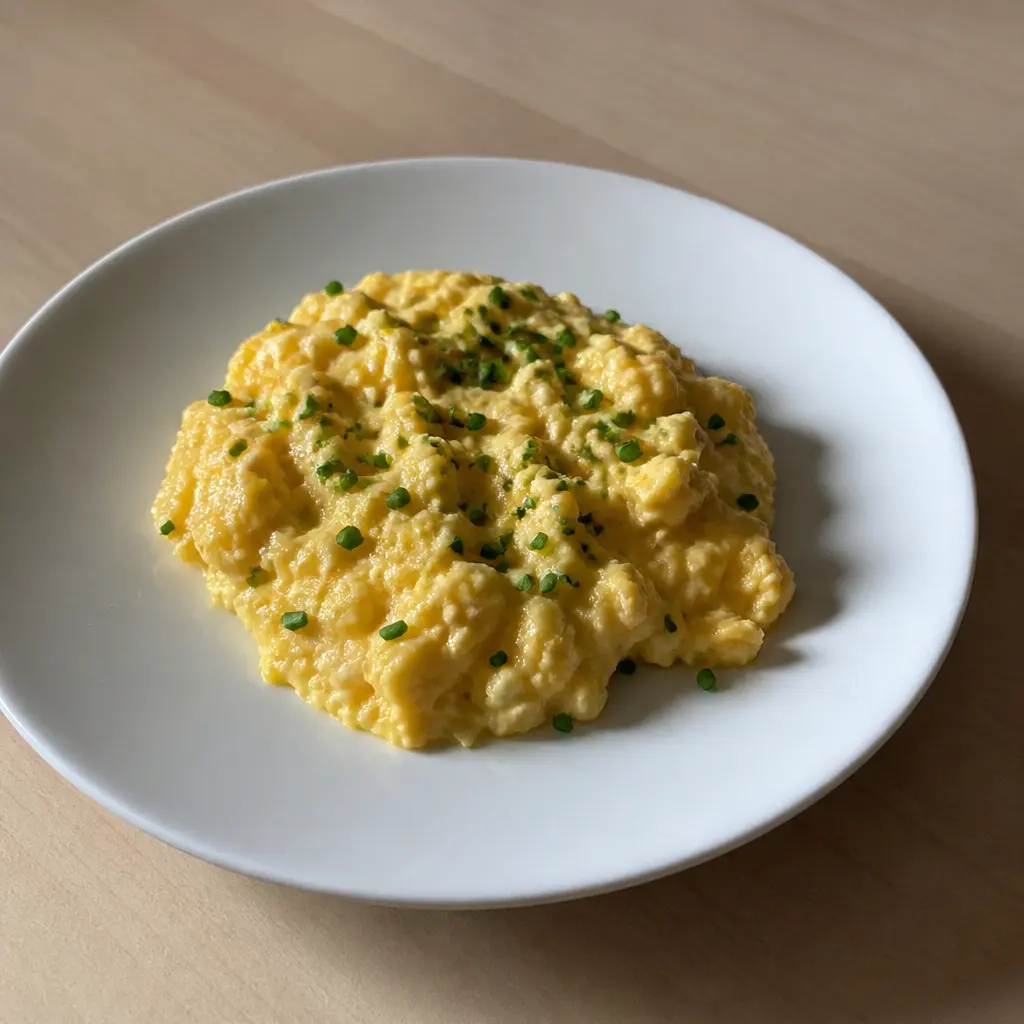 Crème Fraîche and Chive Scrambled Eggs