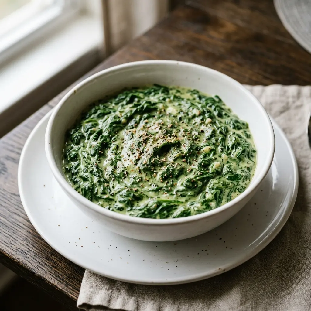 Creamed Spinach with Nutmeg and Garlic