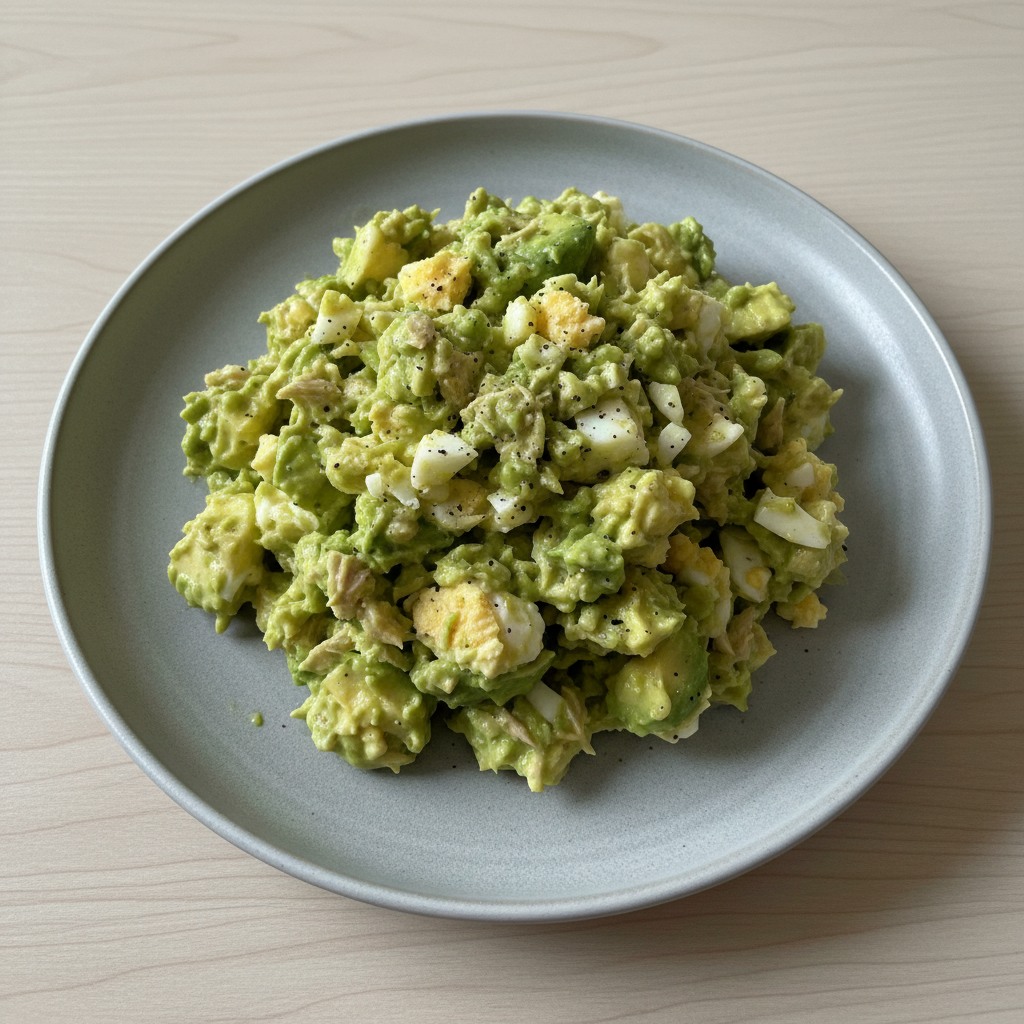 Creamy Avocado Tuna Egg Salad
