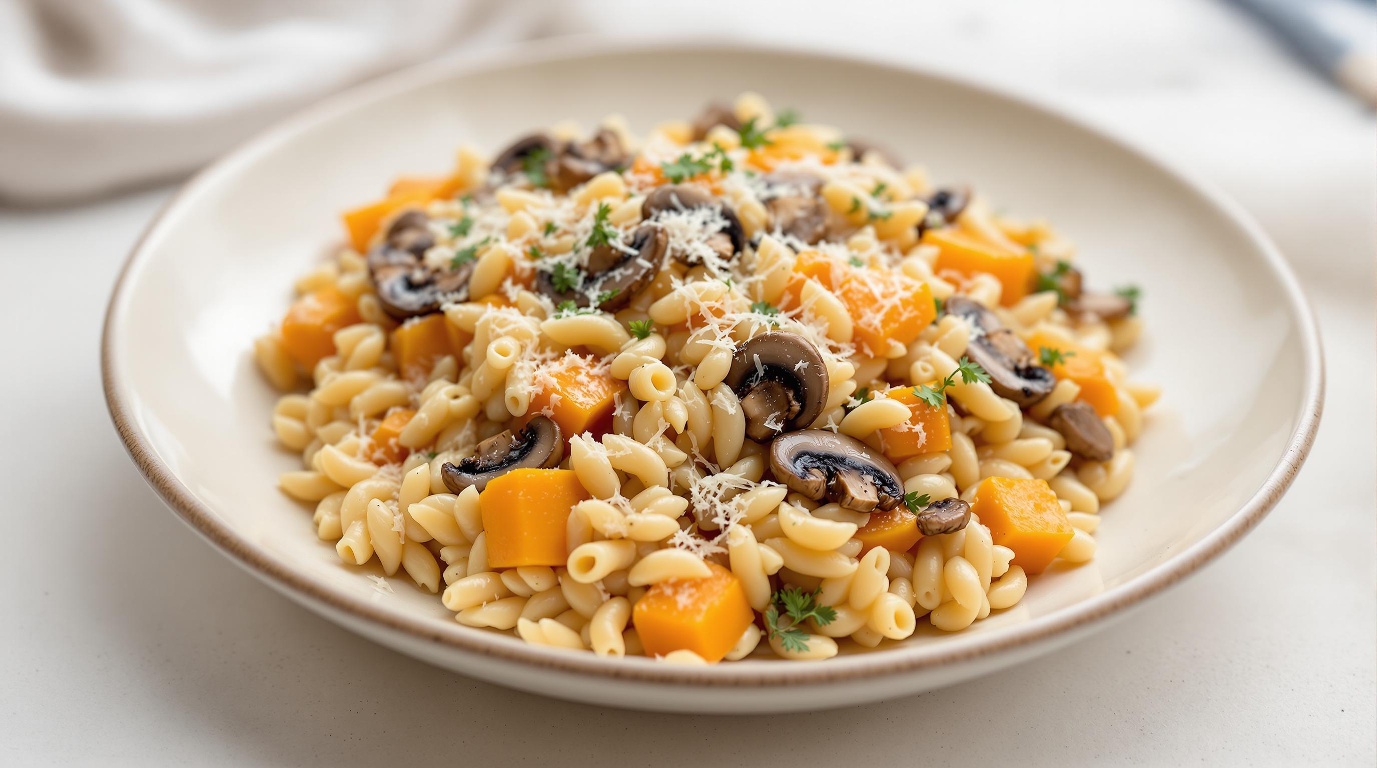 Creamy Butternut Squash and Mushroom Orzo Risotto