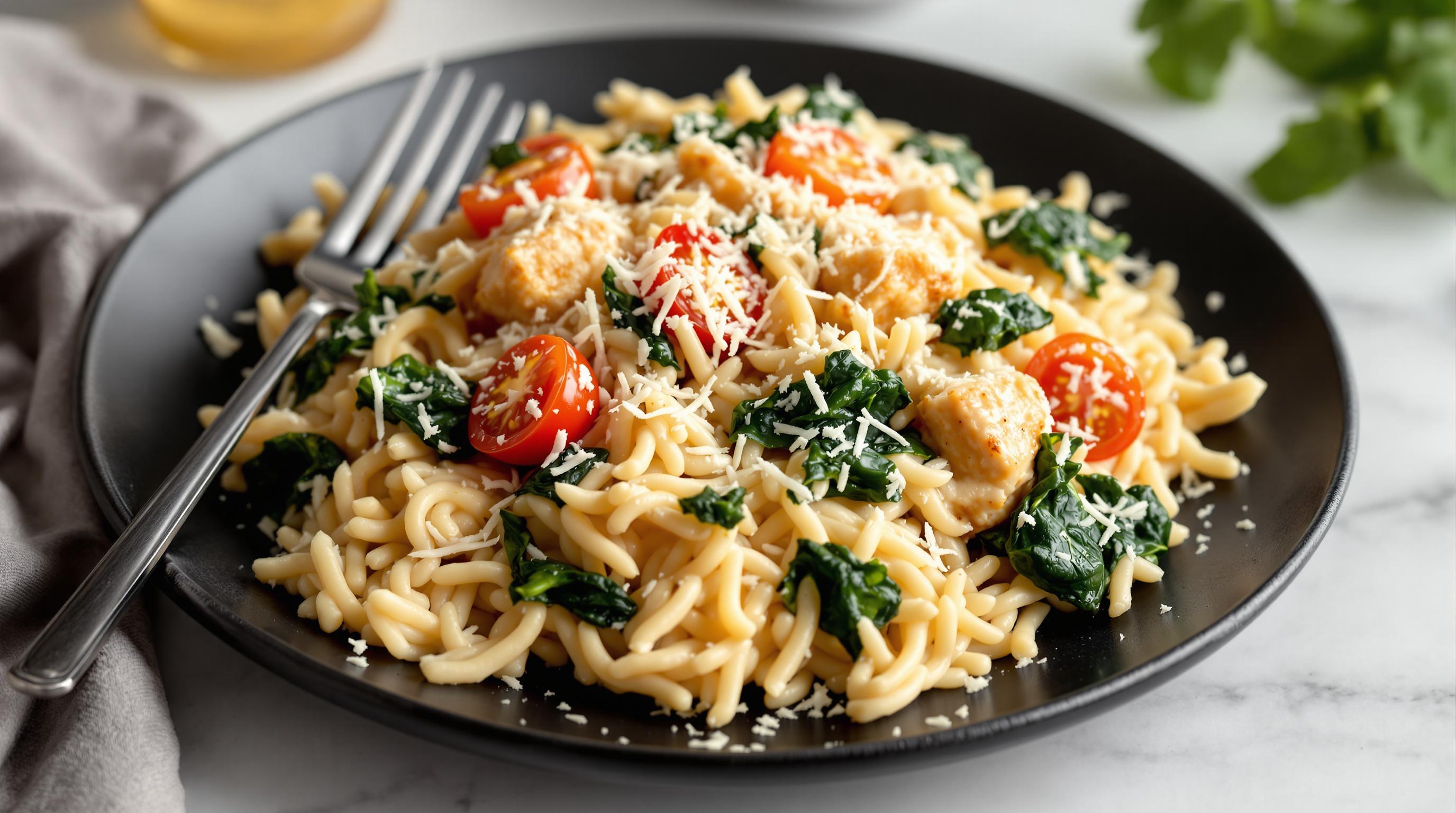 Creamy Chicken & Orzo One-Pan Bake