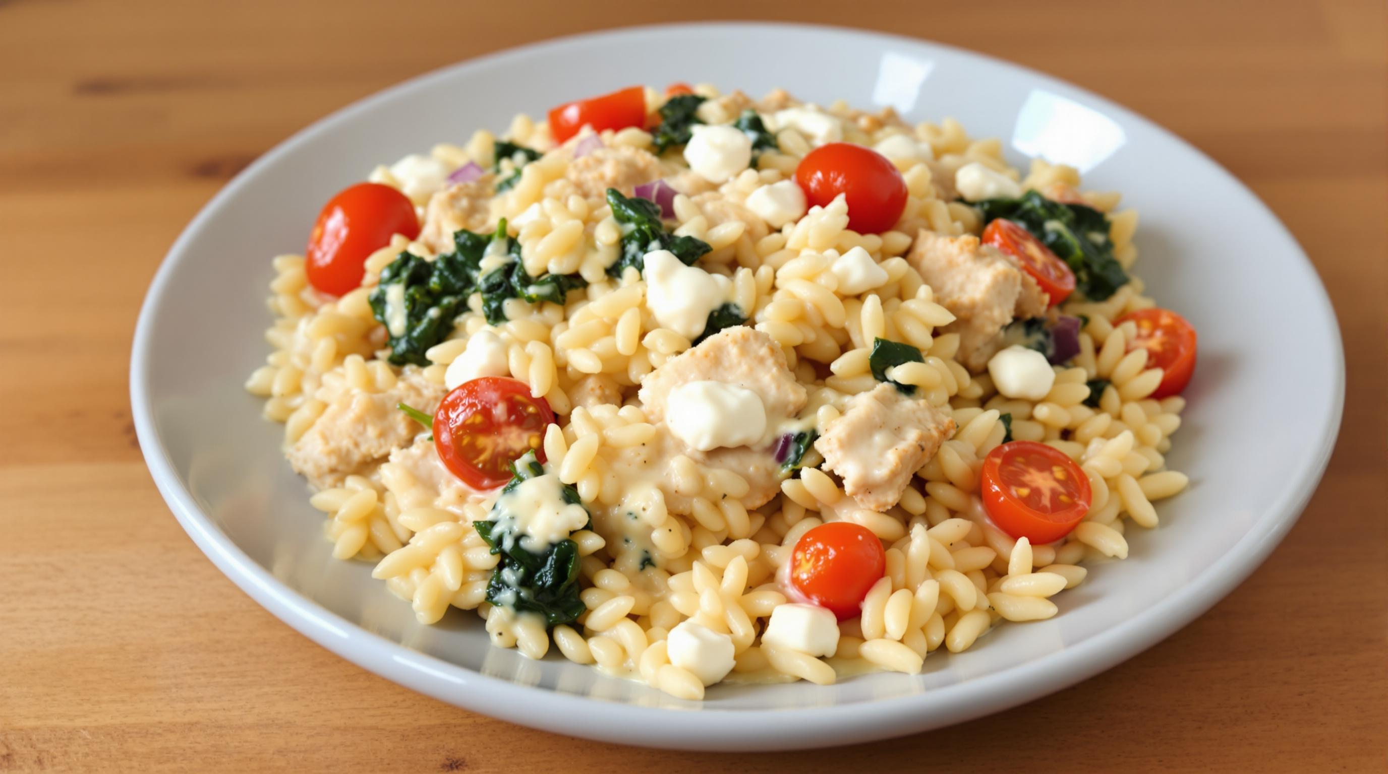 Creamy Chicken & Orzo One-Pan Bake