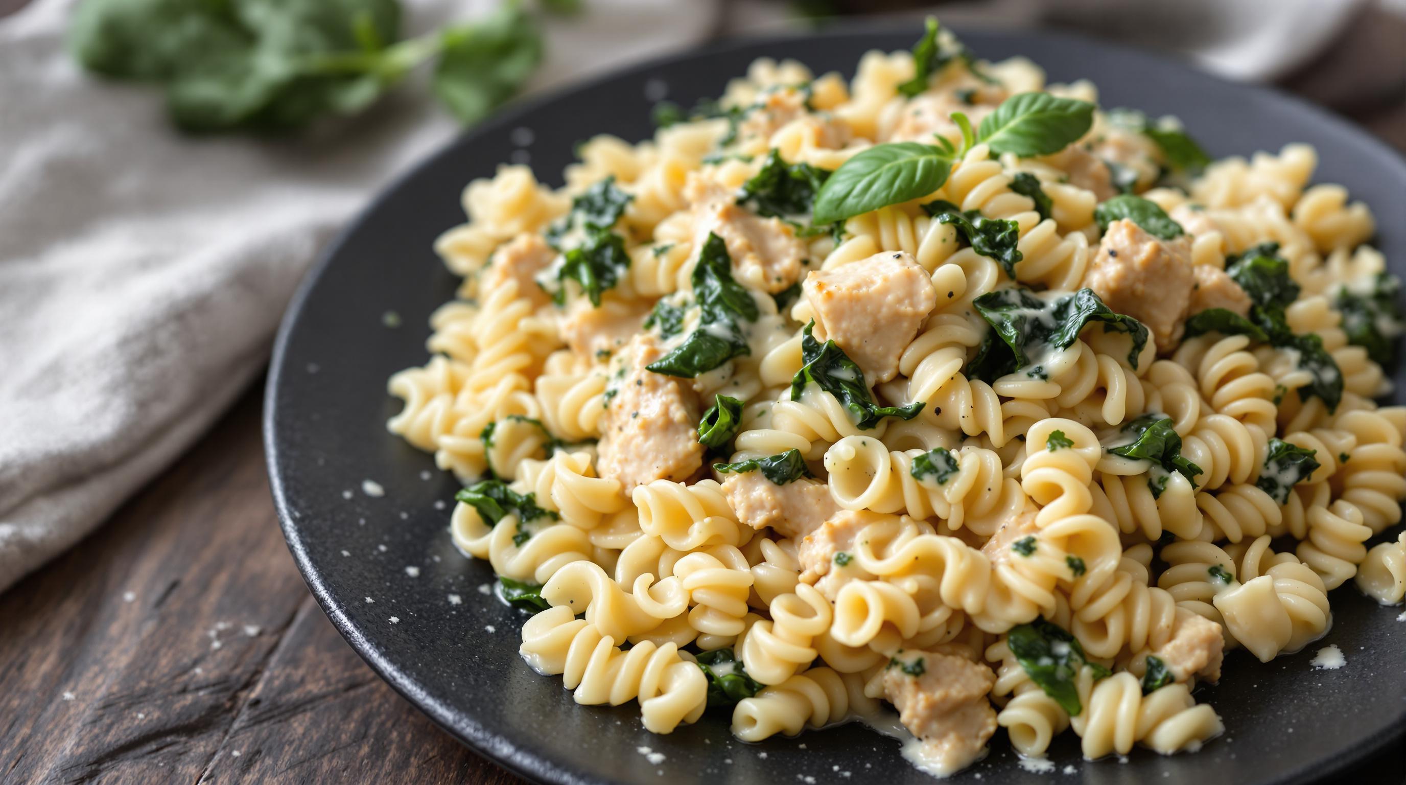 Creamy Chicken & Spinach Pasta