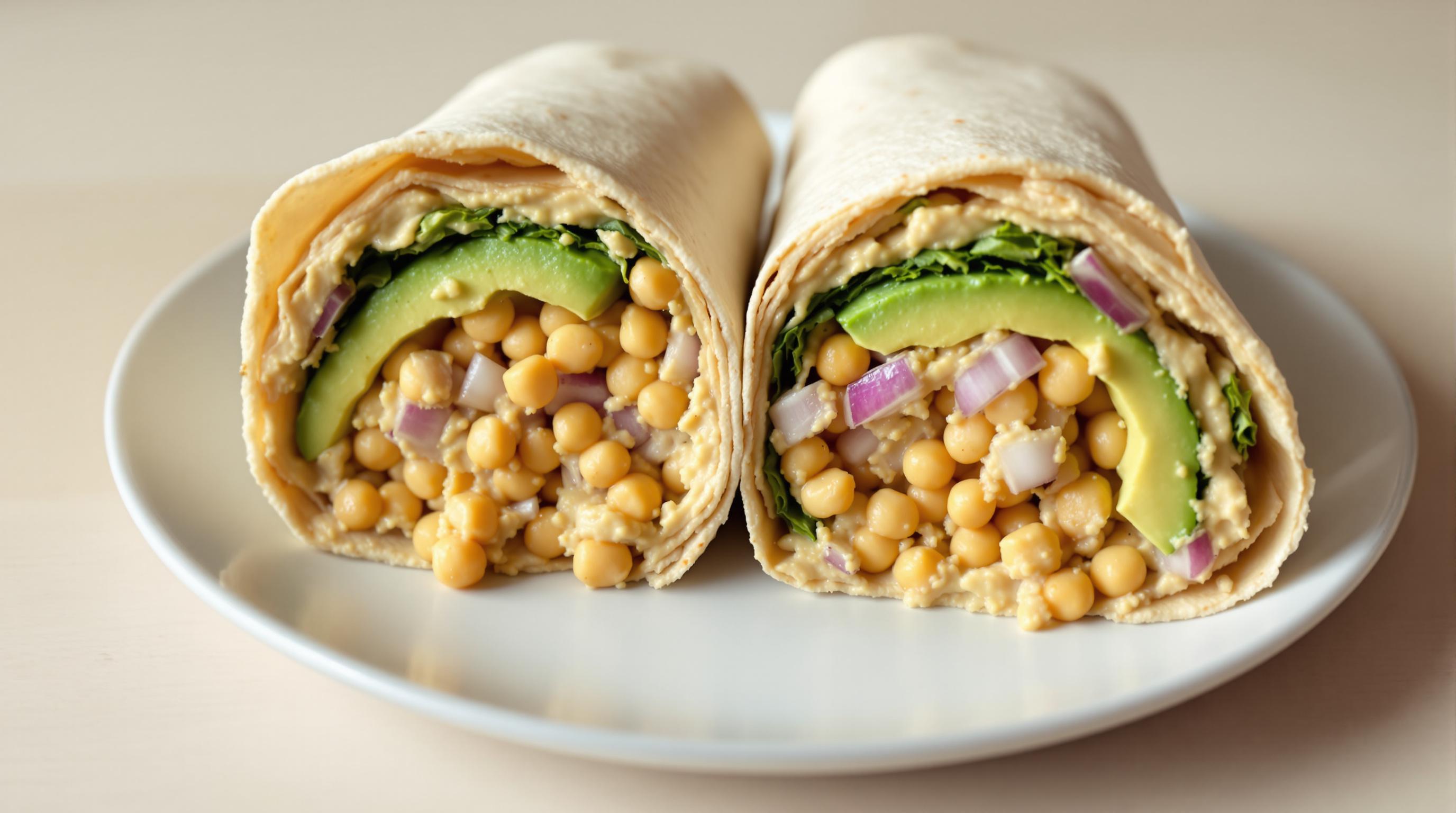 Creamy Chickpea Avocado Wrap