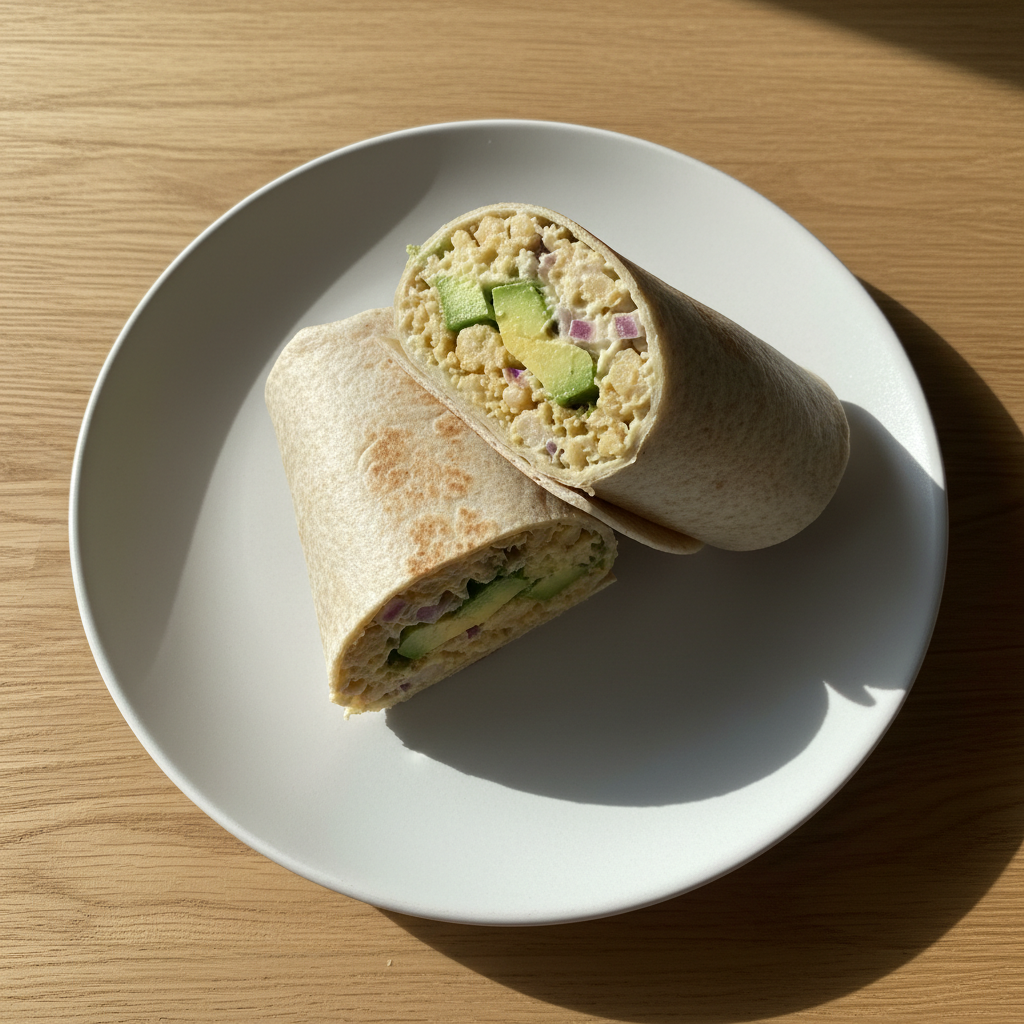 Creamy Chickpea Avocado Wrap
