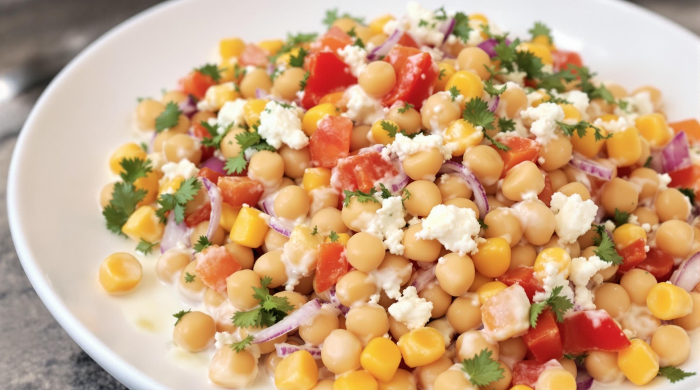 Creamy Chickpea & Sweetcorn Salad