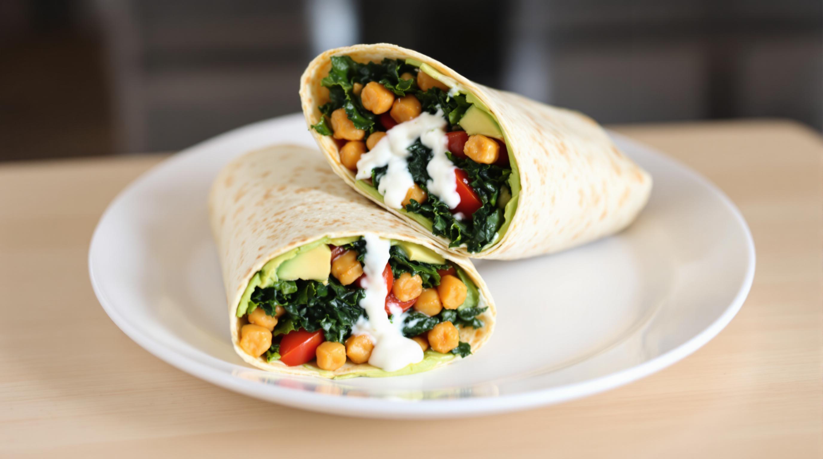 Crispy Chickpea & Kale Delight Wrap