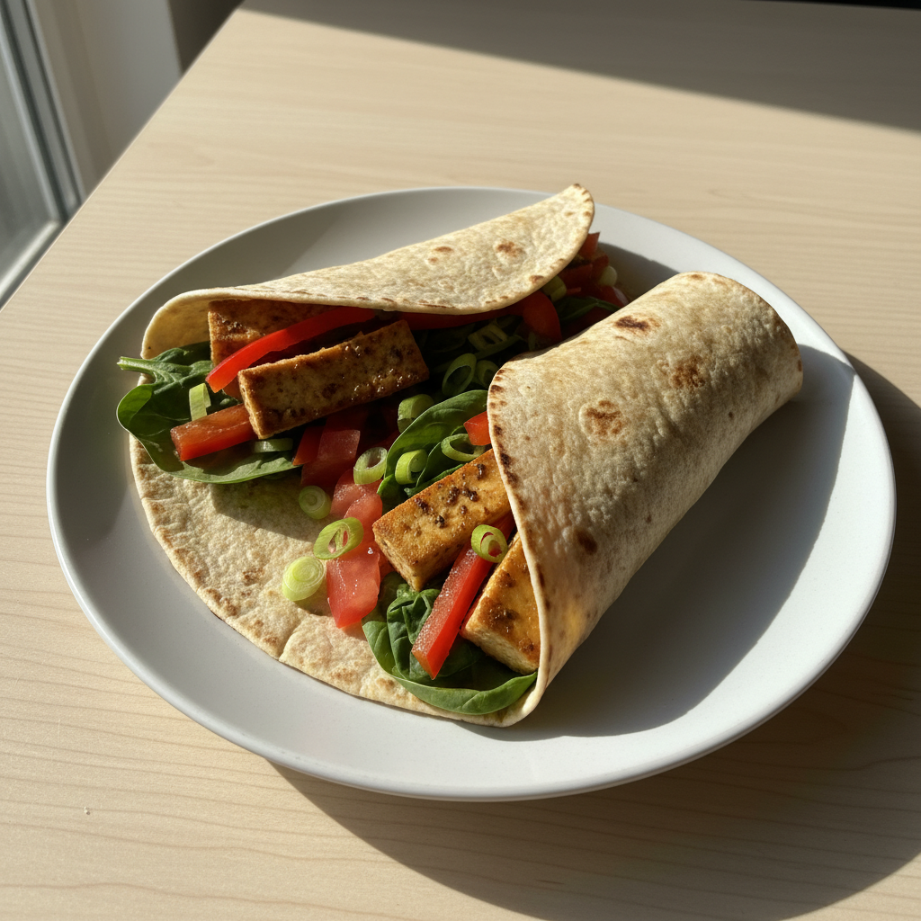 Crispy Tofu Breakfast Wrap