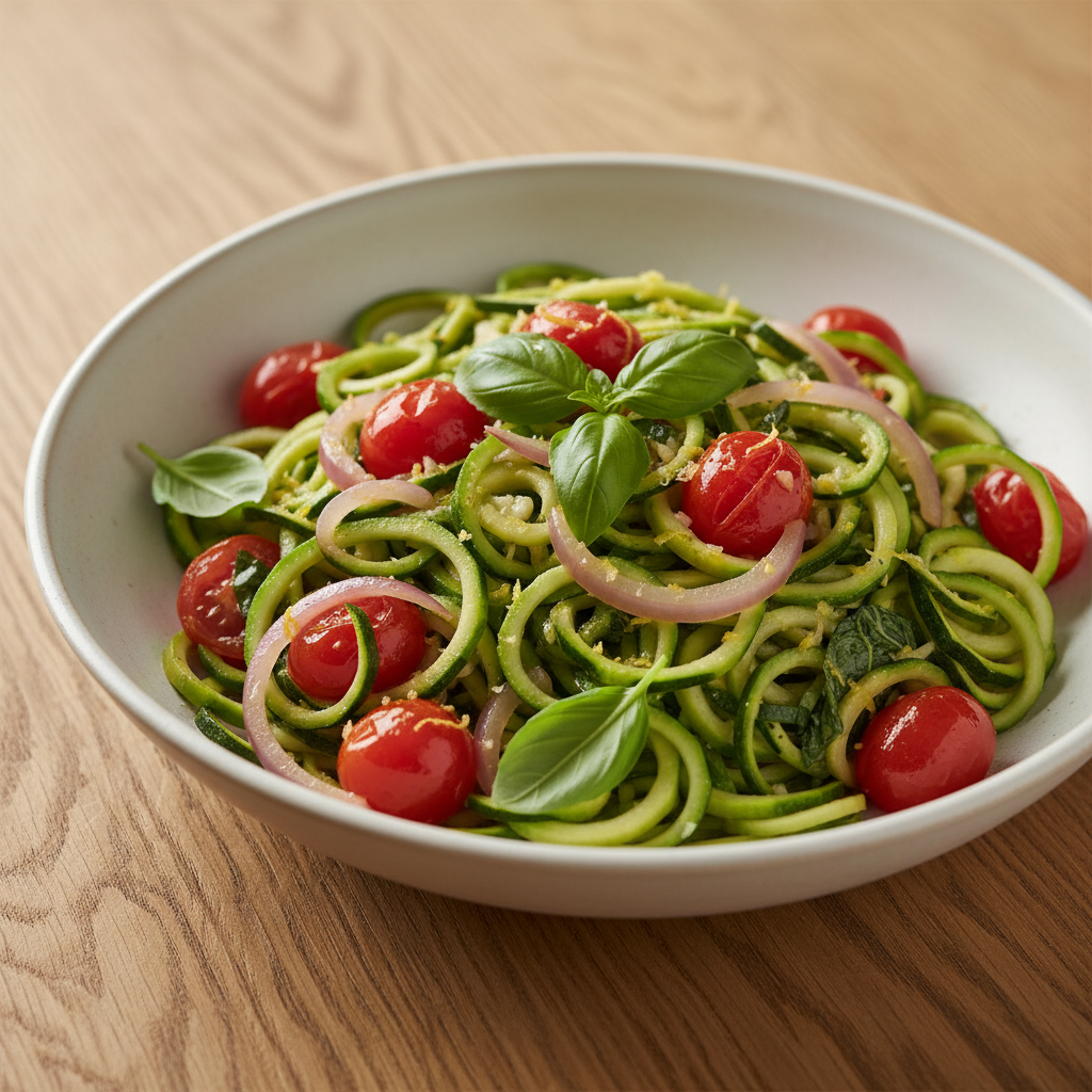 Dairy-Free Mediterranean Courgette Noodles