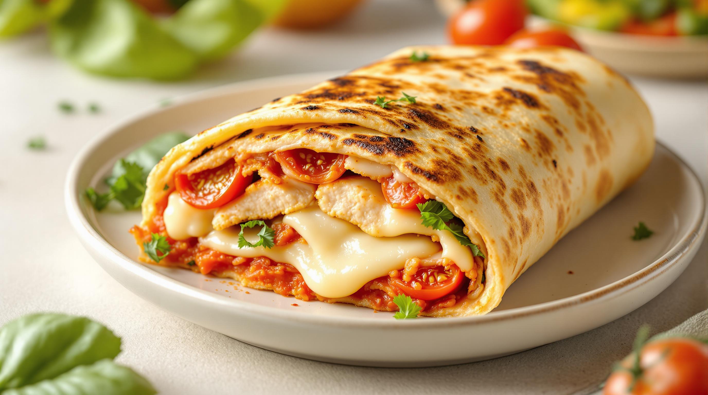 Easy 15-Minute High Protein Pizza Wrap Recipe