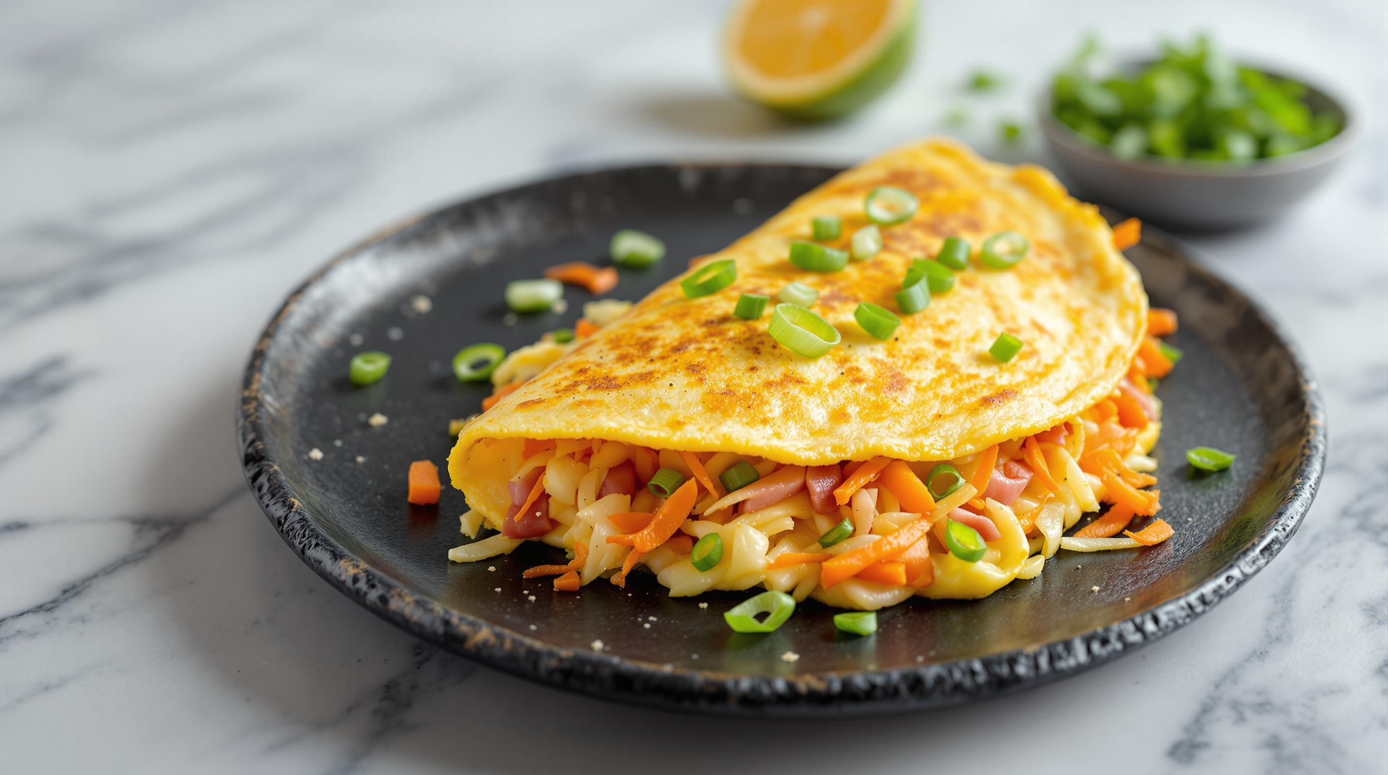 Easy Carrot and Ham Omelette