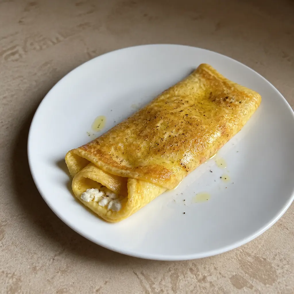 Egyptian Feta Cheese Omelette Roll
