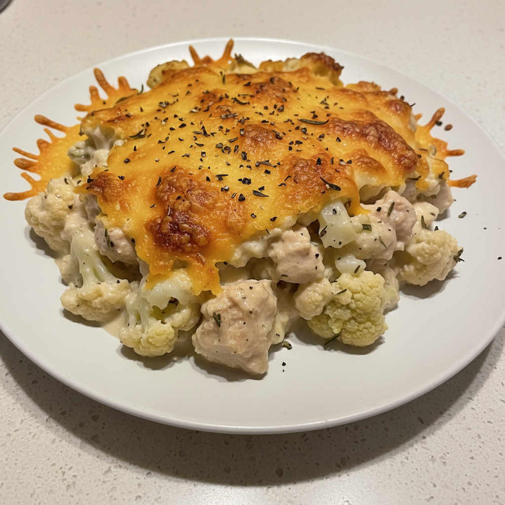 Festive Keto Turkey and Cauliflower Bake
