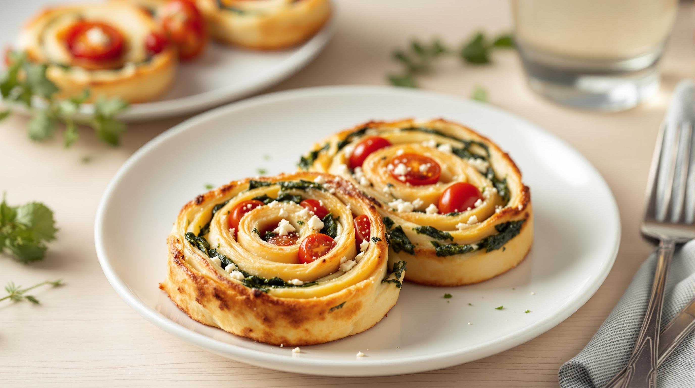 Festive Spinach & Feta Pinwheels