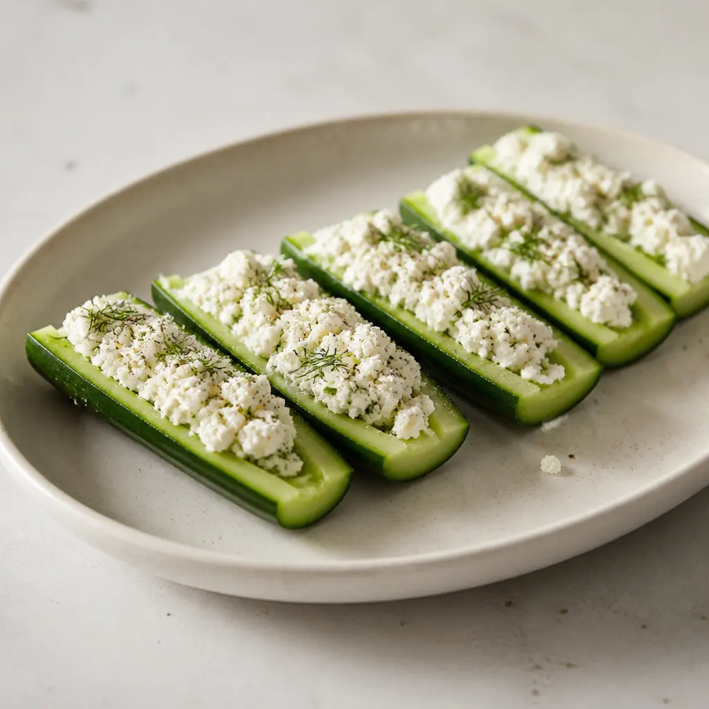 Feta Cucumber Boats