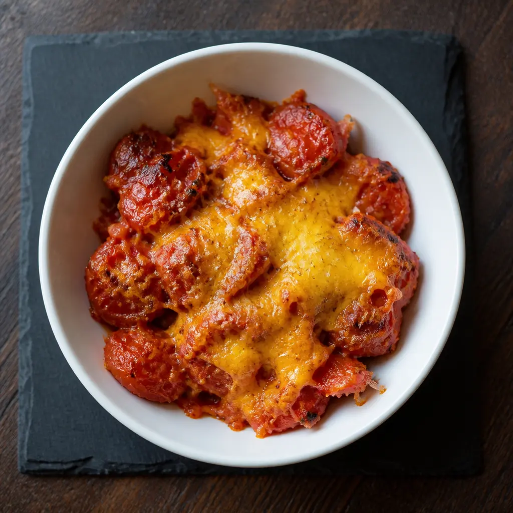Fire Roasted Tomatoes with Cheese