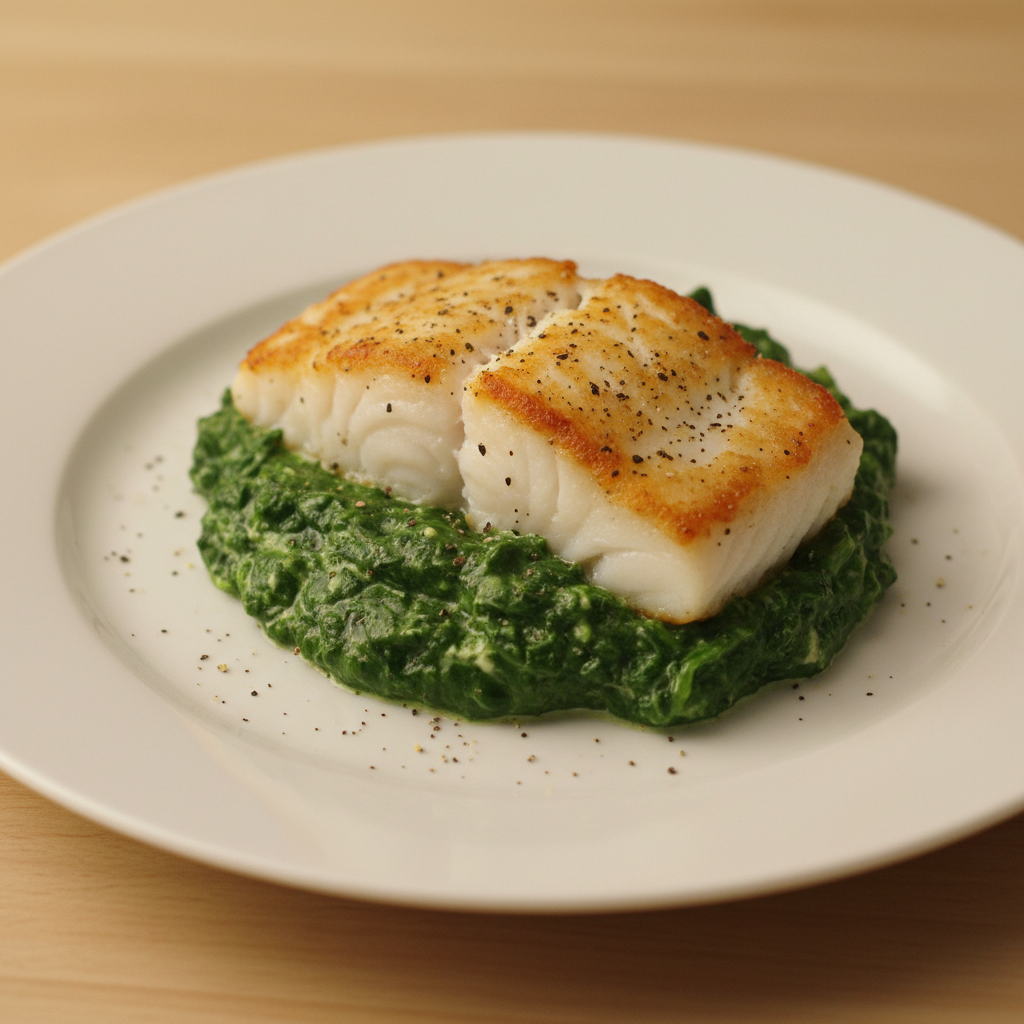 Fish Florentine for One