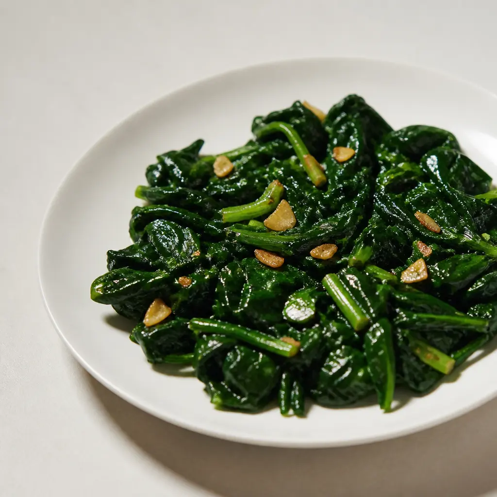 Fried Spinach with Garlic