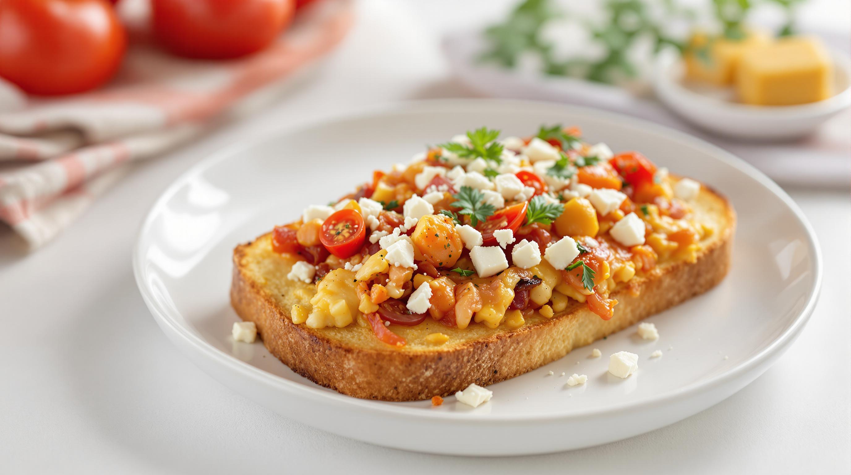 Greek Strapatsada on Toast