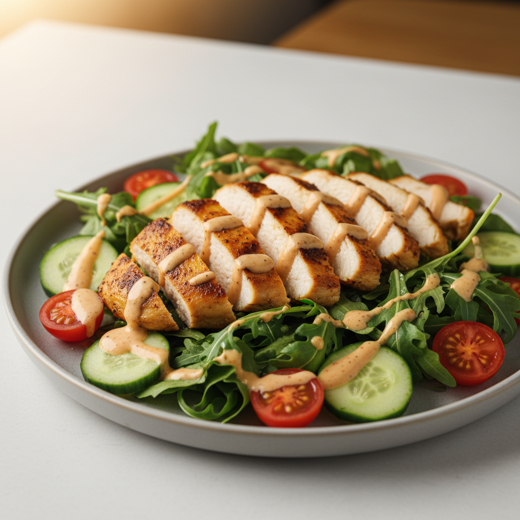 Grilled Cajun Chicken Salad with Creamy Cajun Dressing