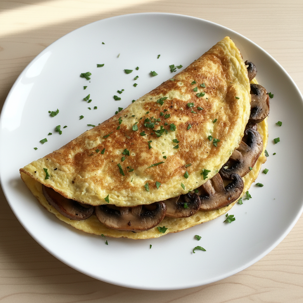 Grilled Mushroom Omelette