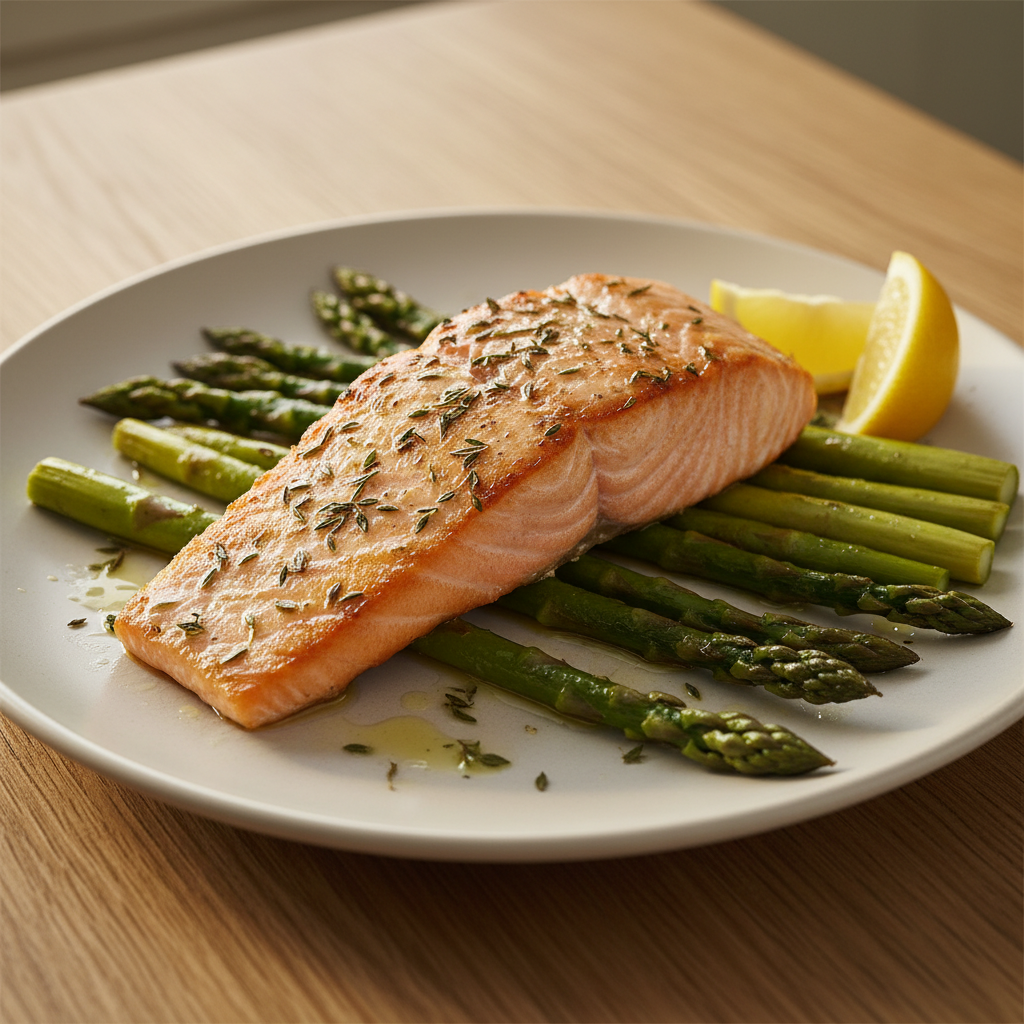 Grilled Salmon with Asparagus