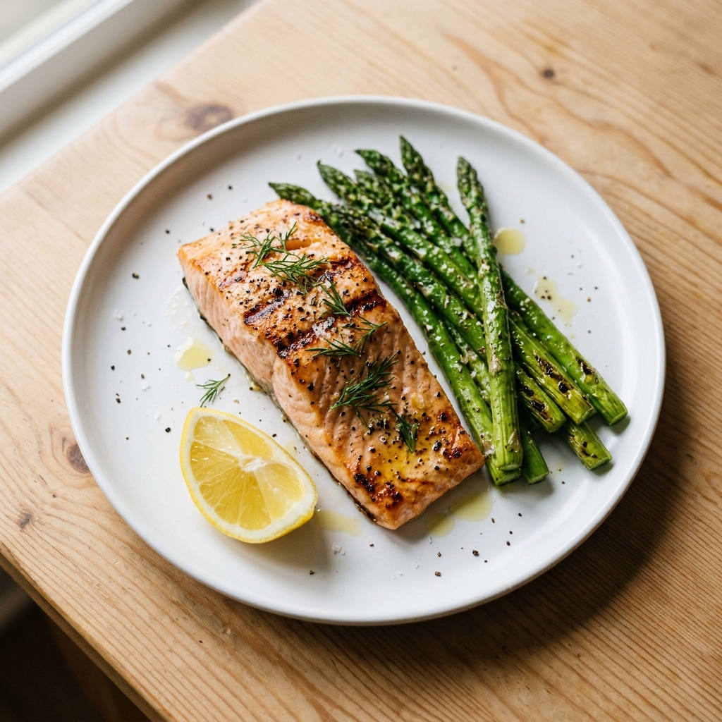 Grilled Salmon with Asparagus