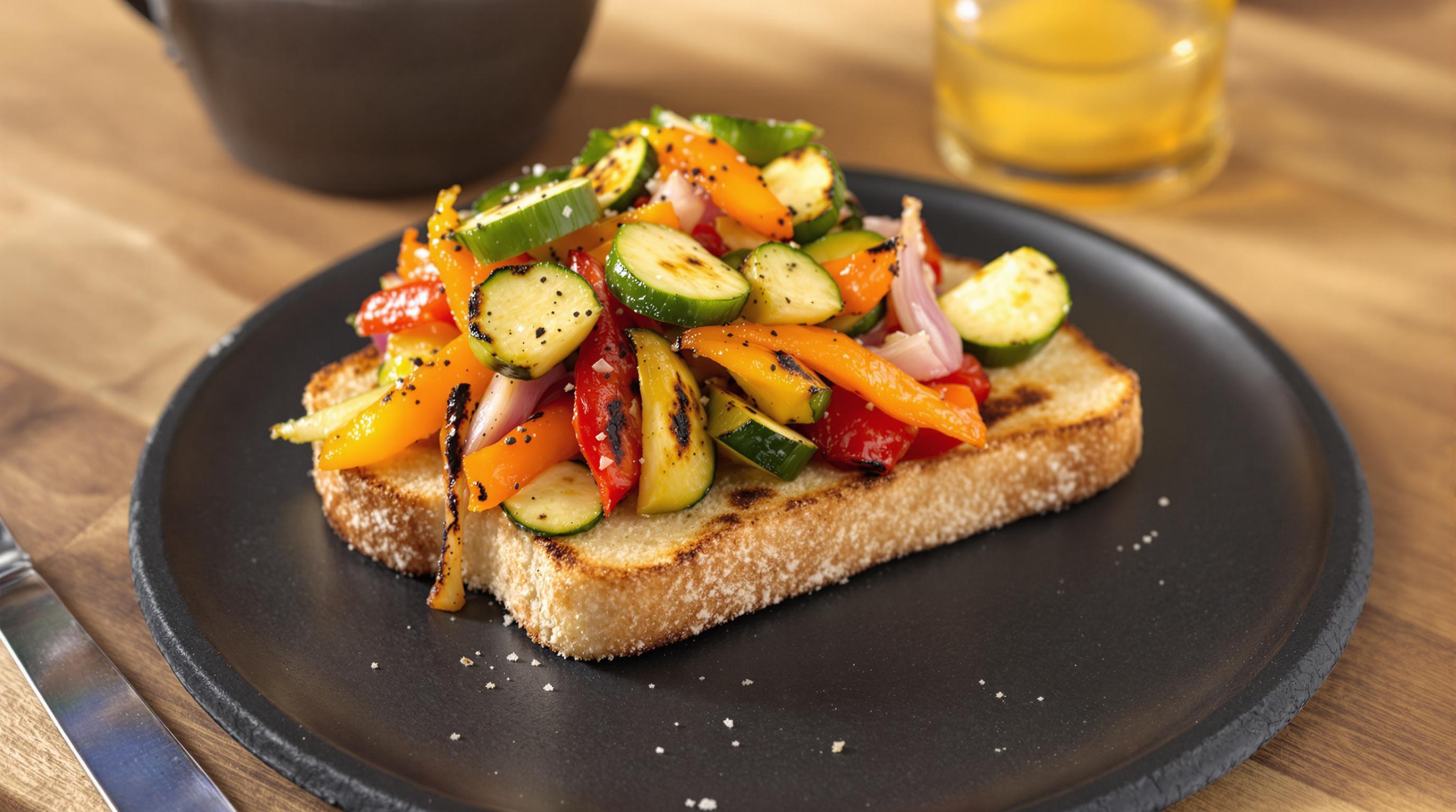 Grilled Vegetables on Toast