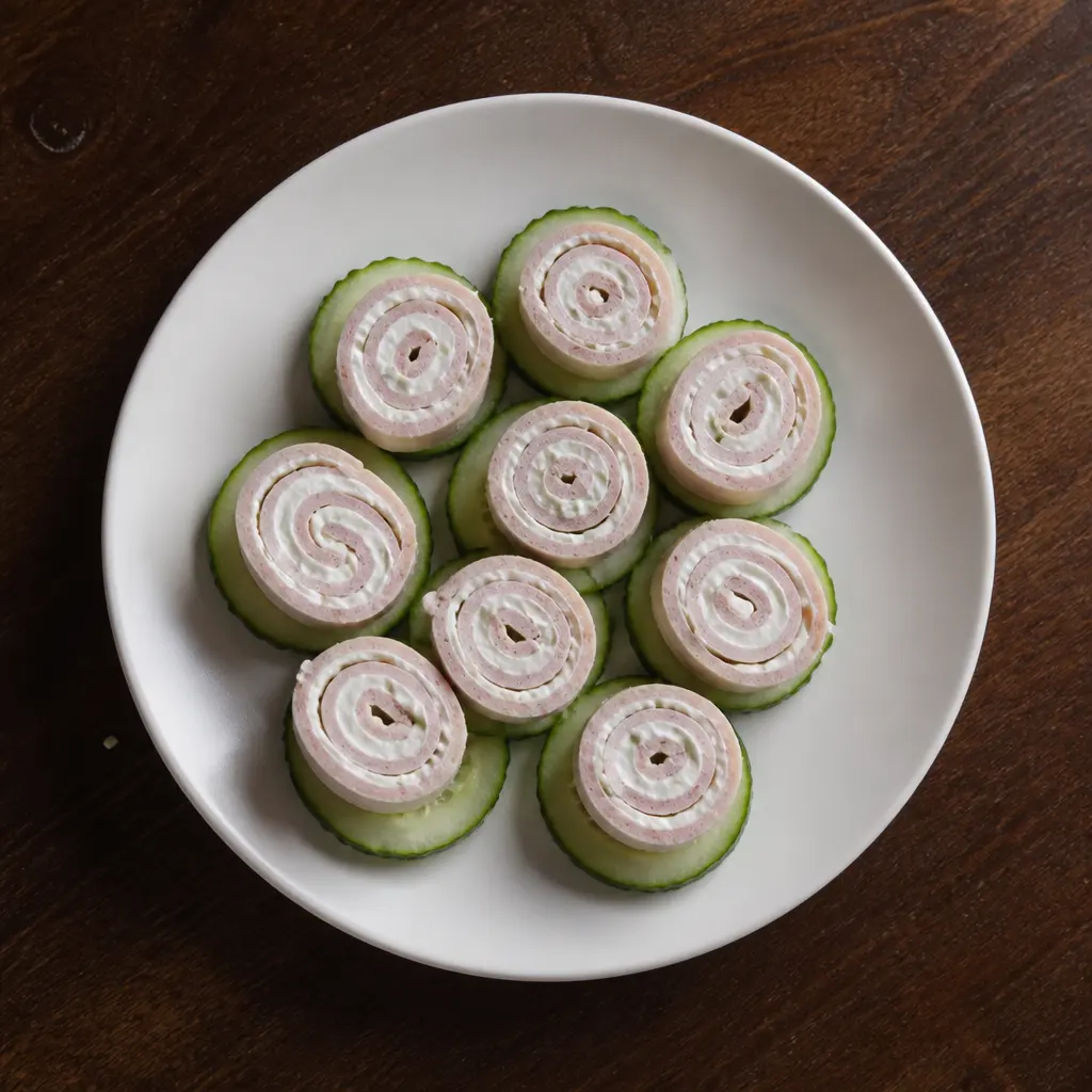 Ham and Cucumber Pinwheels