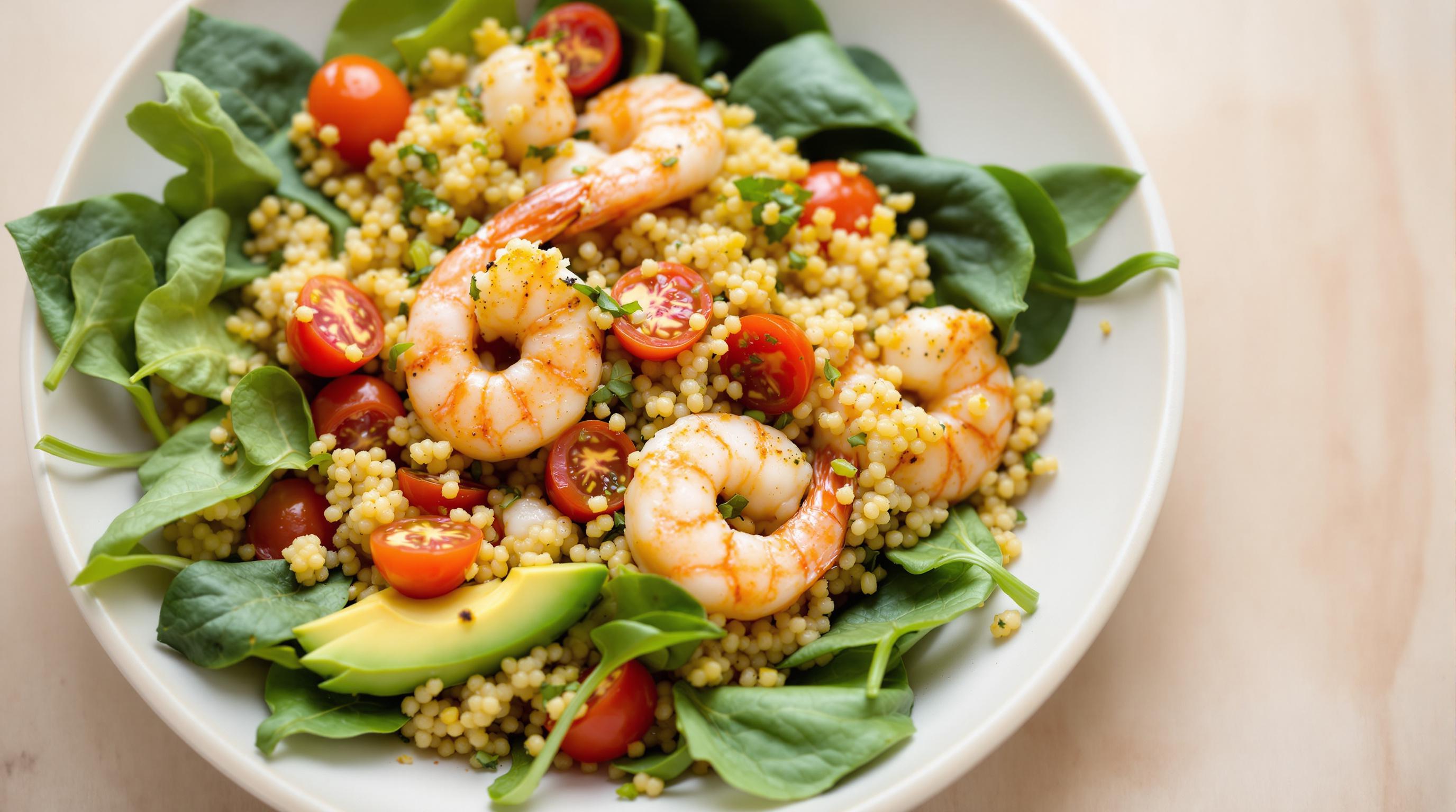Healthy Prawn Quinoa Bowl