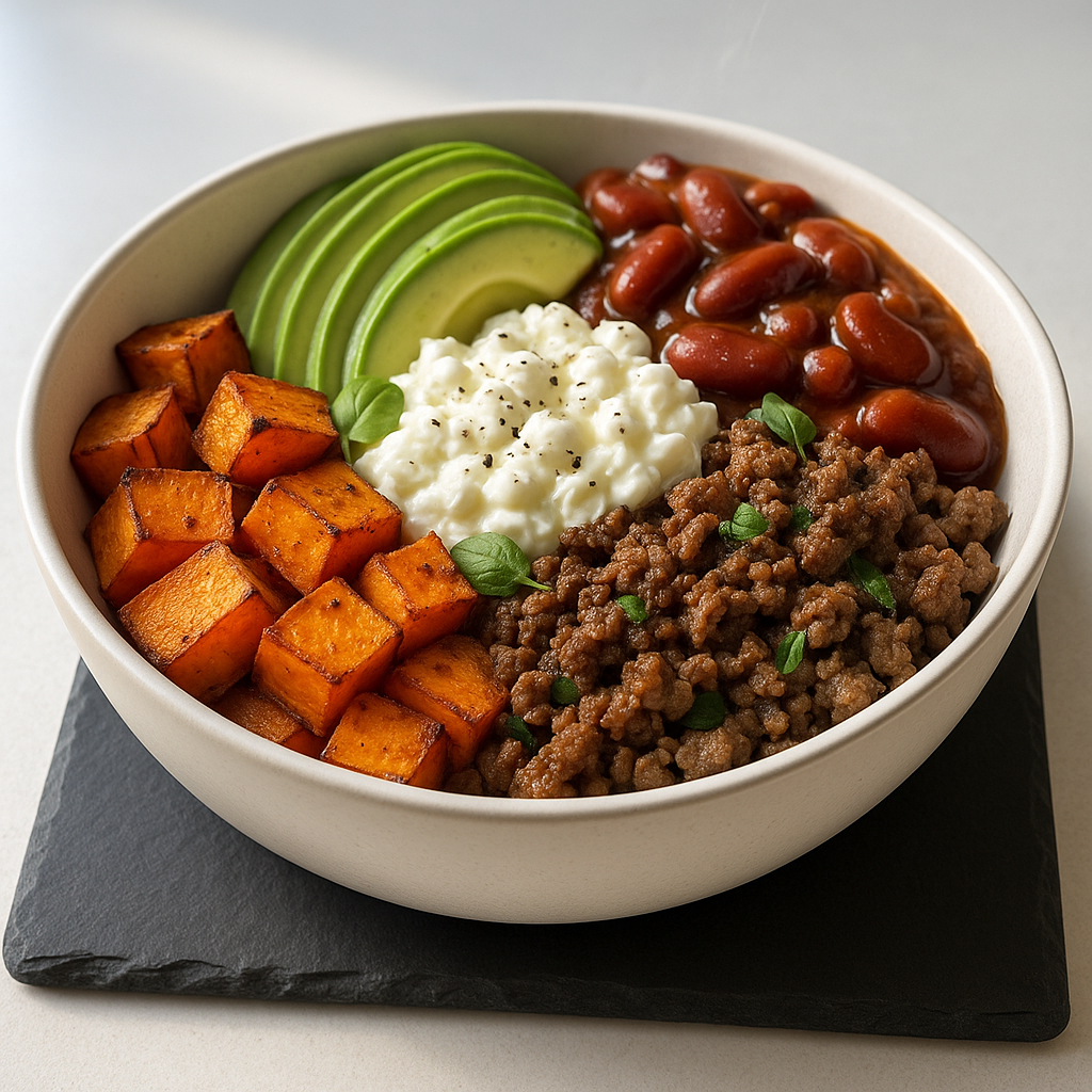 Hearty Beef & Sweet Potato Protein Bowl