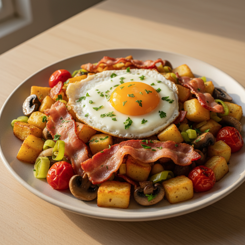 Hearty British Breakfast Hash