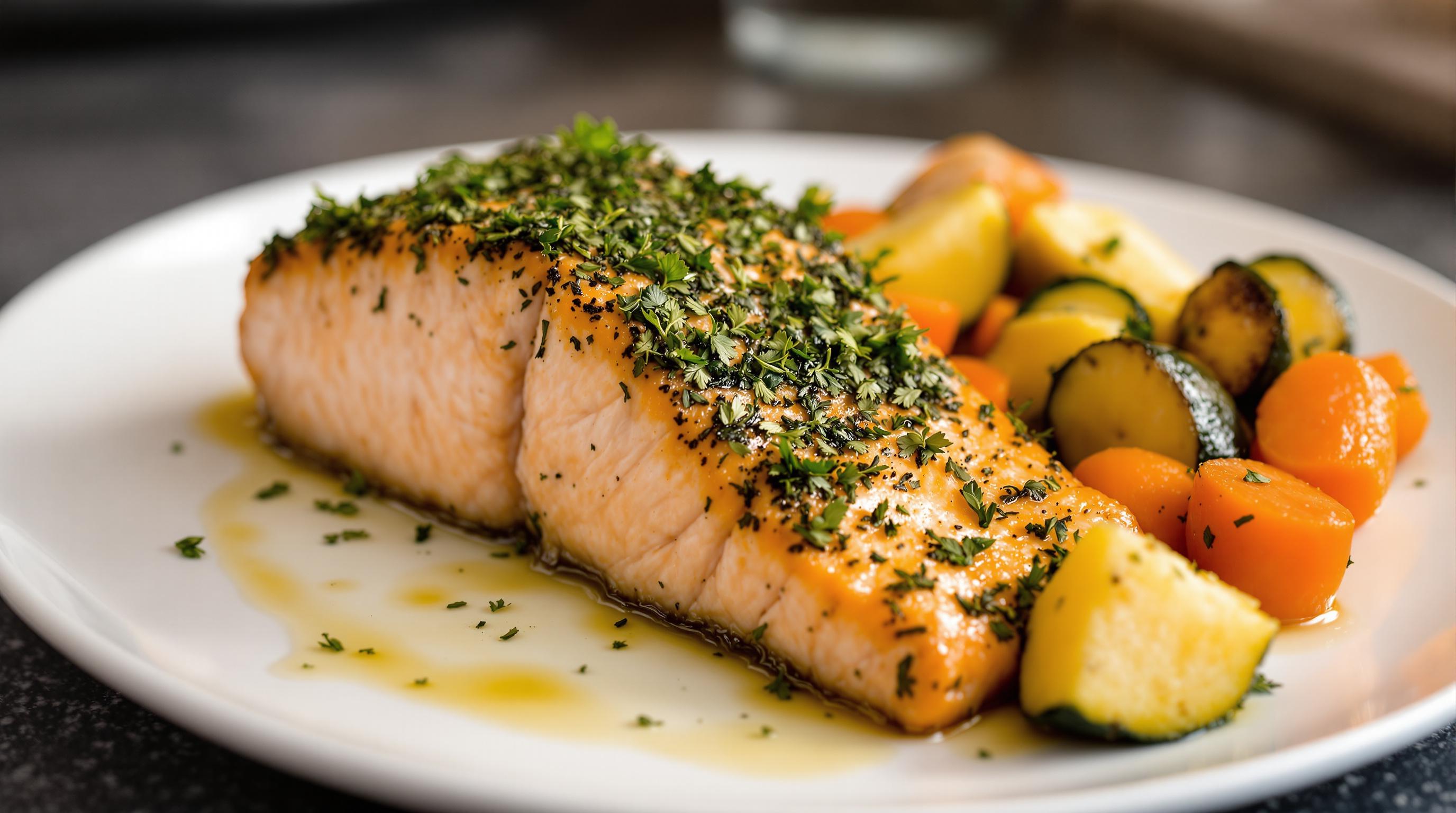 Herb-Crusted Salmon with Roasted Vegetables