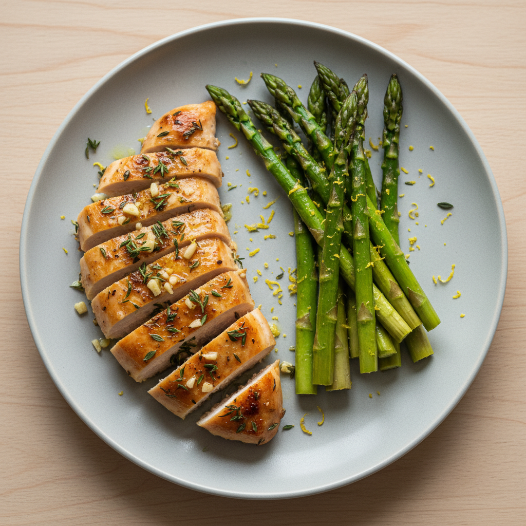 Herbed Lemon Chicken with Asparagus