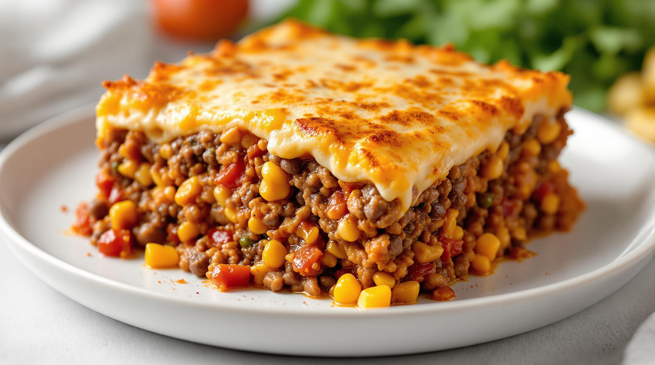 High Protein Mexican Mince Lasagna