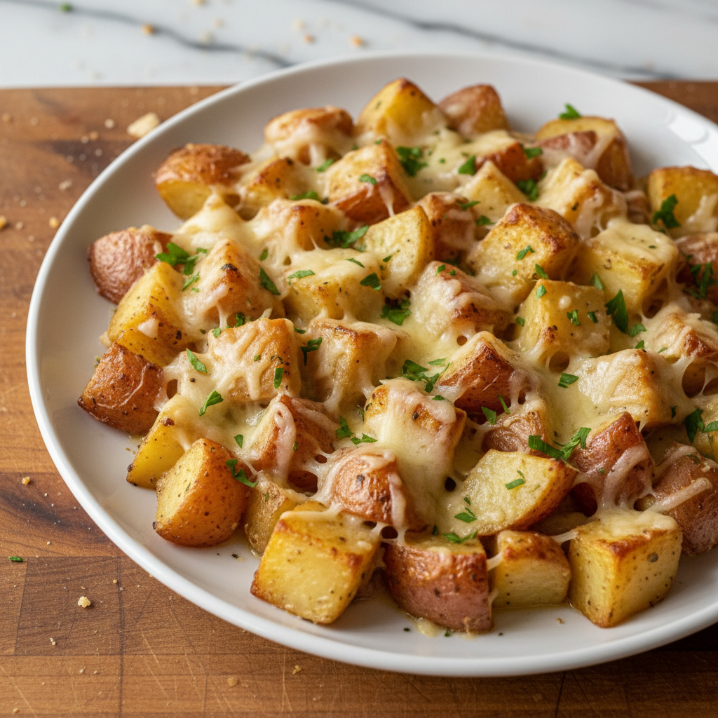 High Protien Garlic Parmesan Chicken and Pototes Bake