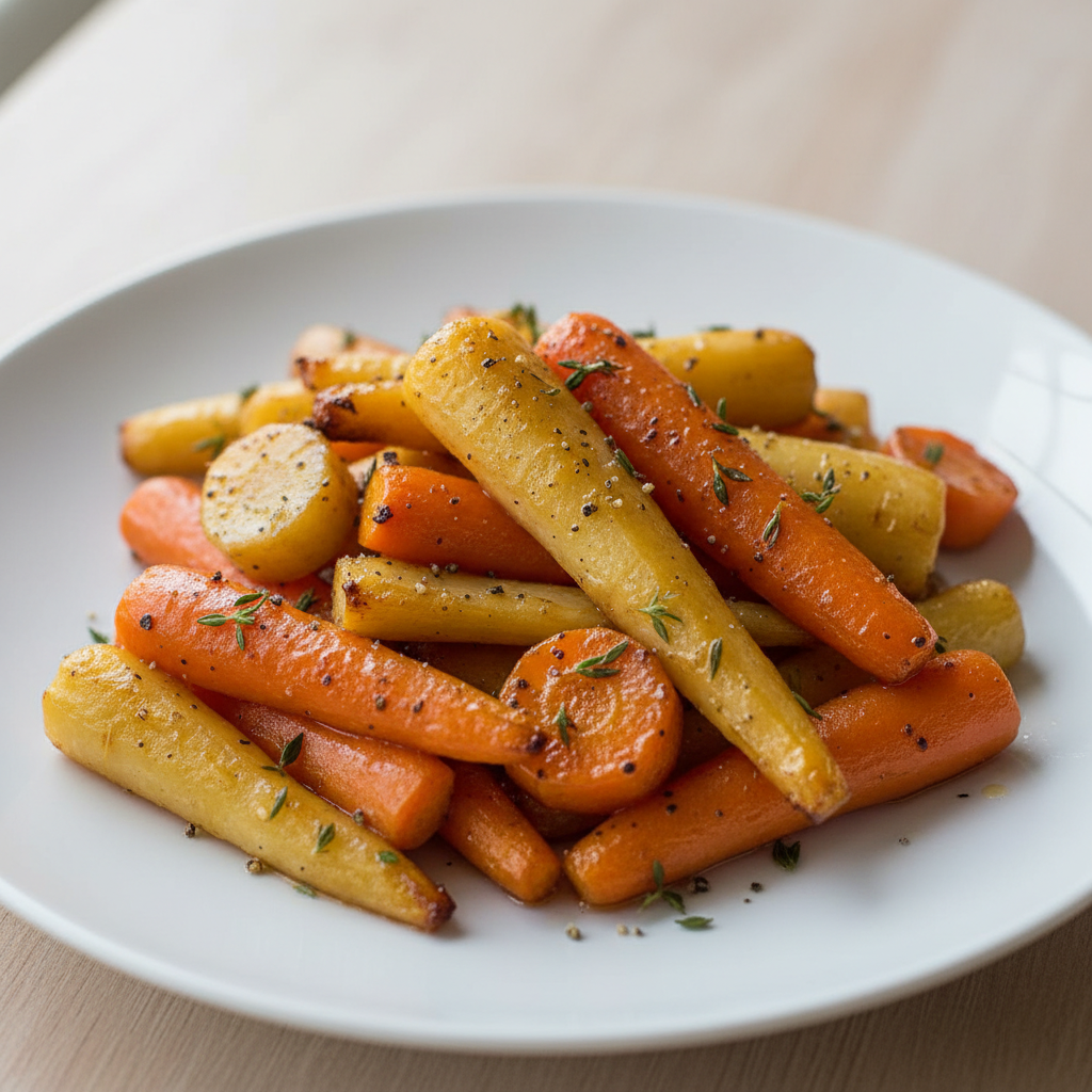 Honey Glazed Roast Parsnip and Carrot