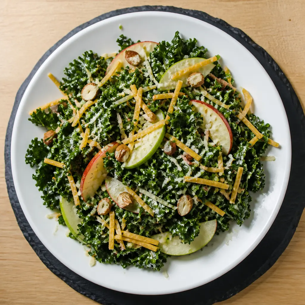 Kale Salad With Apples and Cheddar