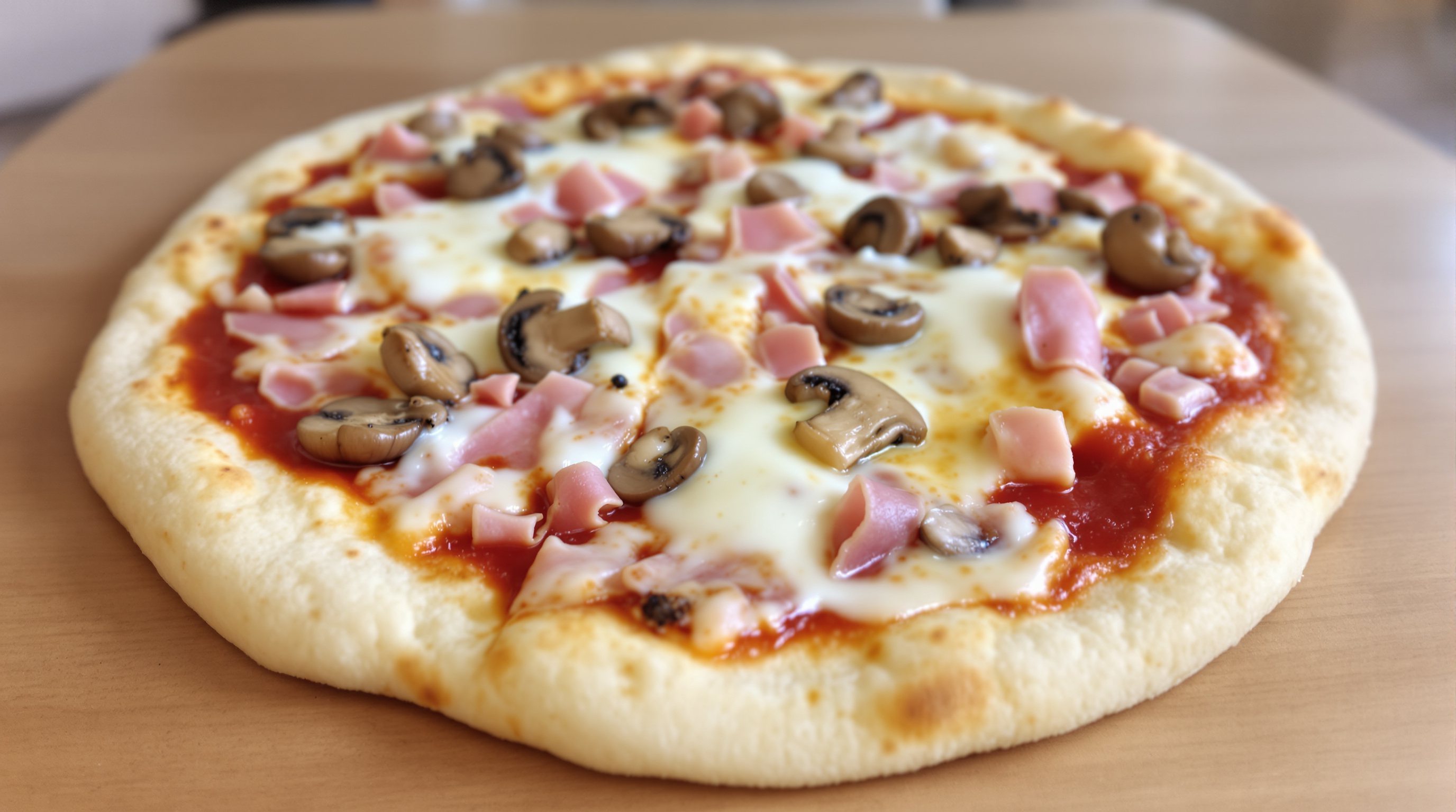Keto-Friendly Ham and Mushroom Cottage Cheese Pizza