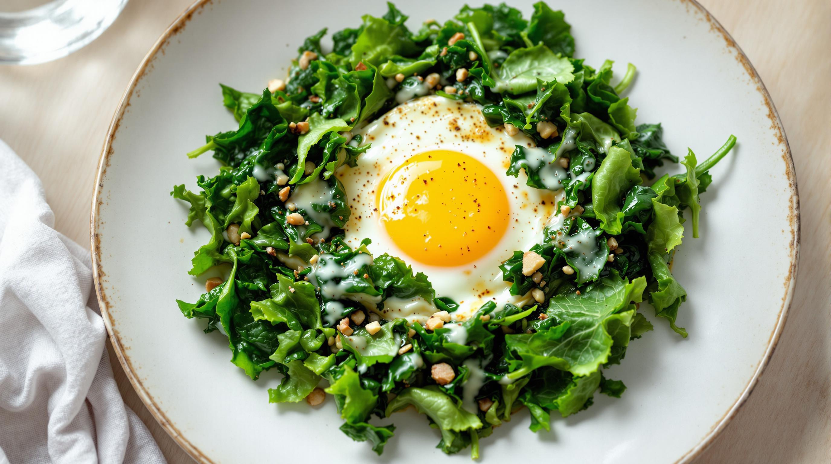 Keto Baked Eggs and Greens